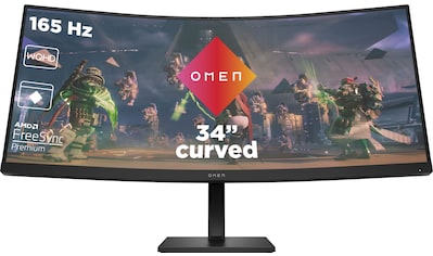 Curved-Gaming-Monitor »OMEN 34c (HSD-0159-A)«, 86,4 cm/34 Zoll, 3440 x 1440 px, WQHD,...