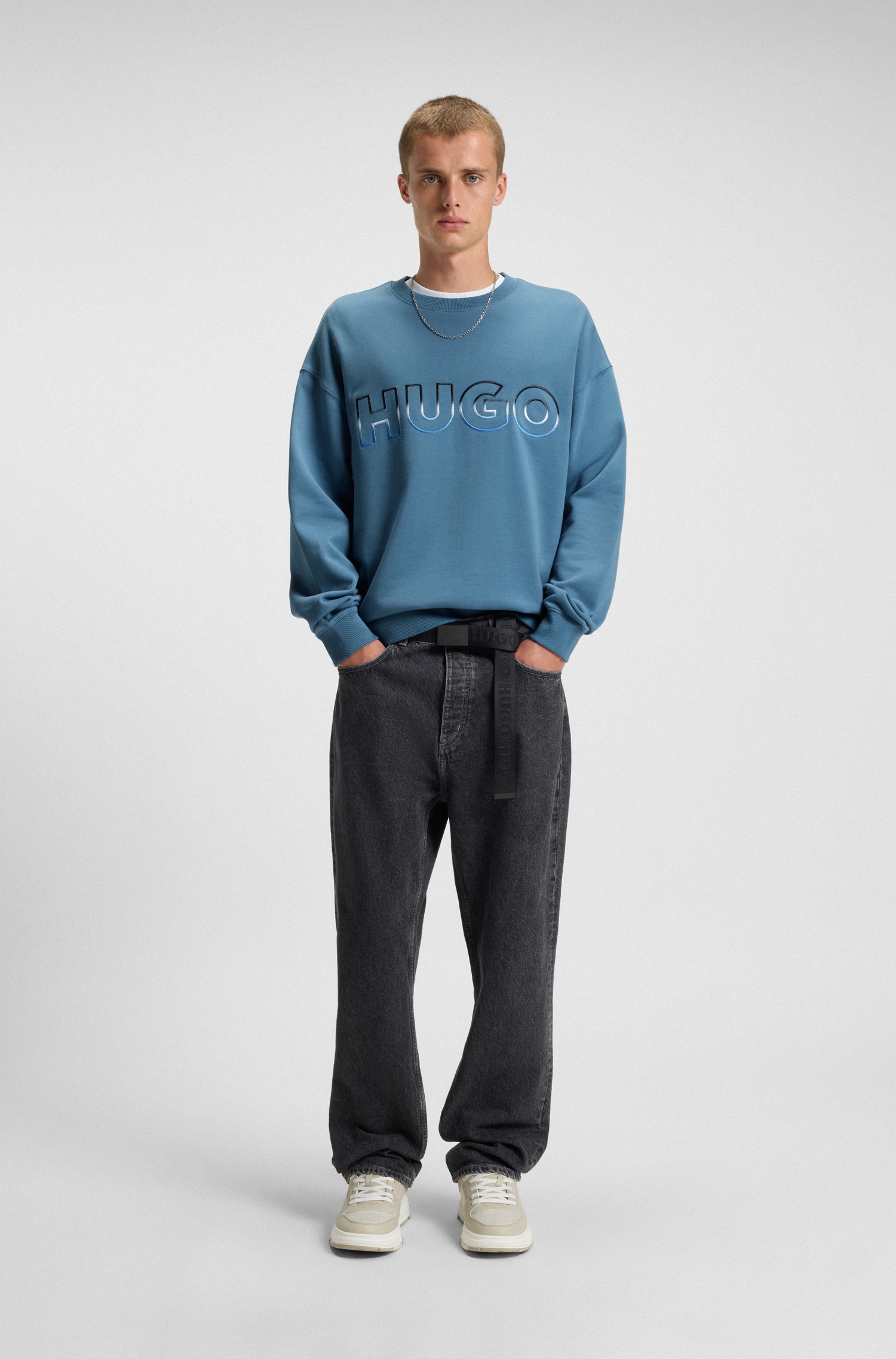 HUGO Blue Sweatshirt »Nogocrew«, Rundhalsausschnitt, regular fit, Logodruck