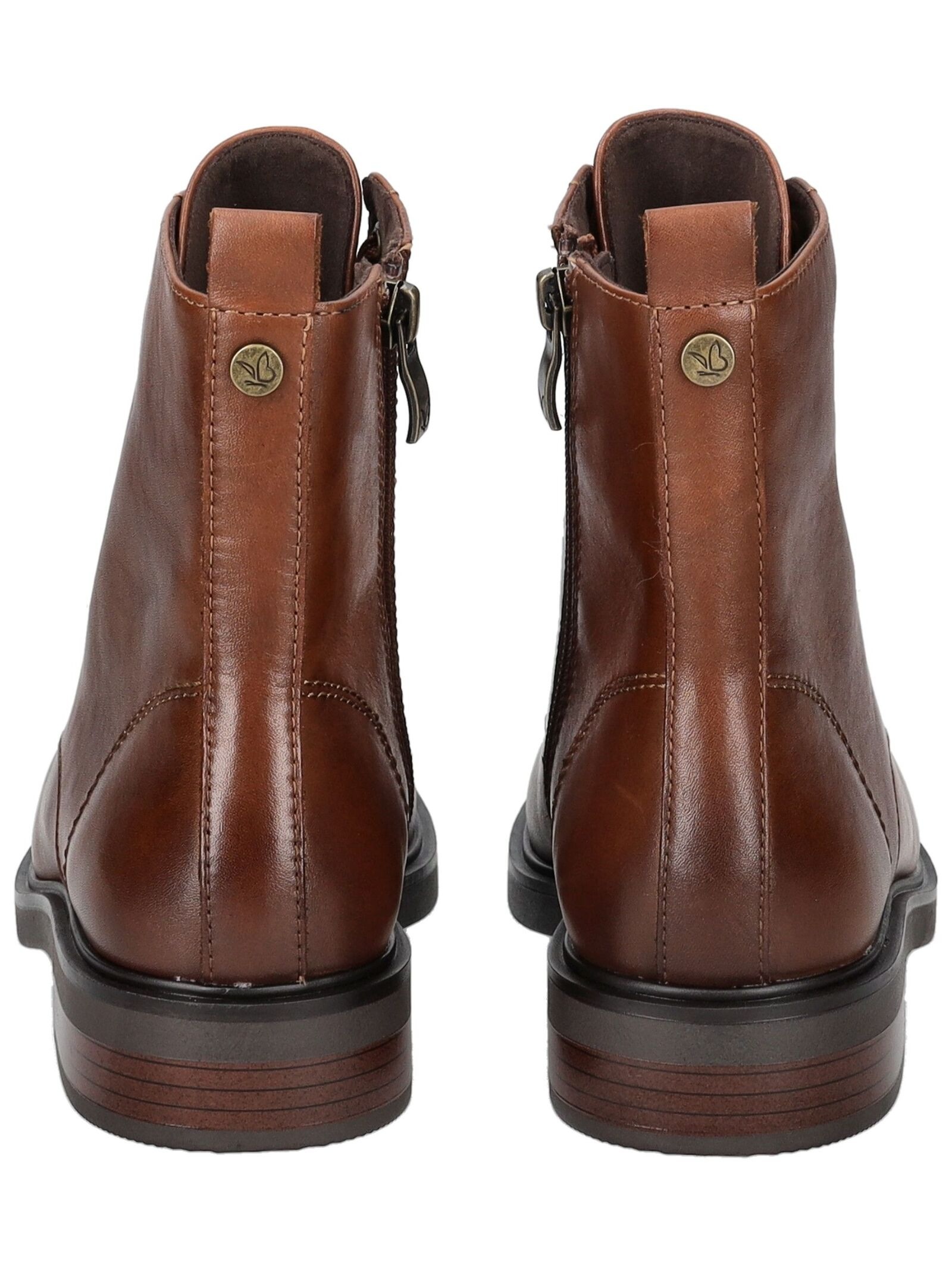 Schnürstiefelette CAPRICE "Caprice Stiefelette Nappaleder", Damen, Gr. 37, cognac, Nappaleder, Schuhe Schnürstiefelette 3