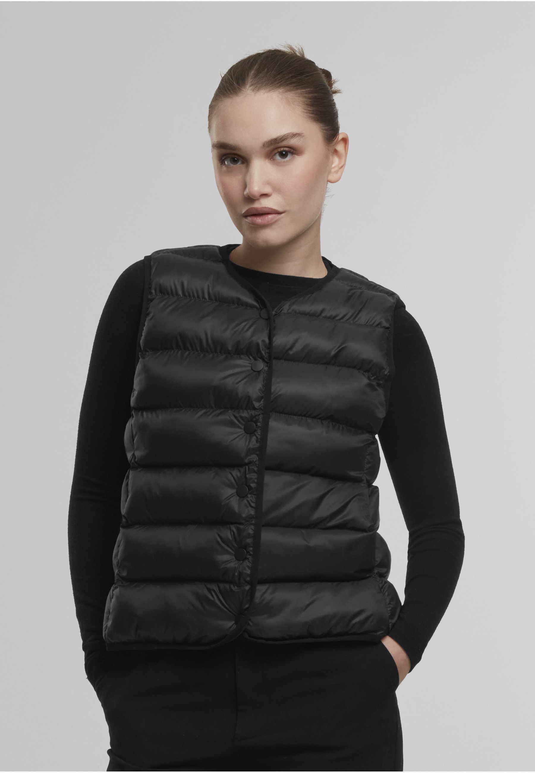 URBAN CLASSICS Steppweste »Urban Classics Ladies Button Puffer Vest«