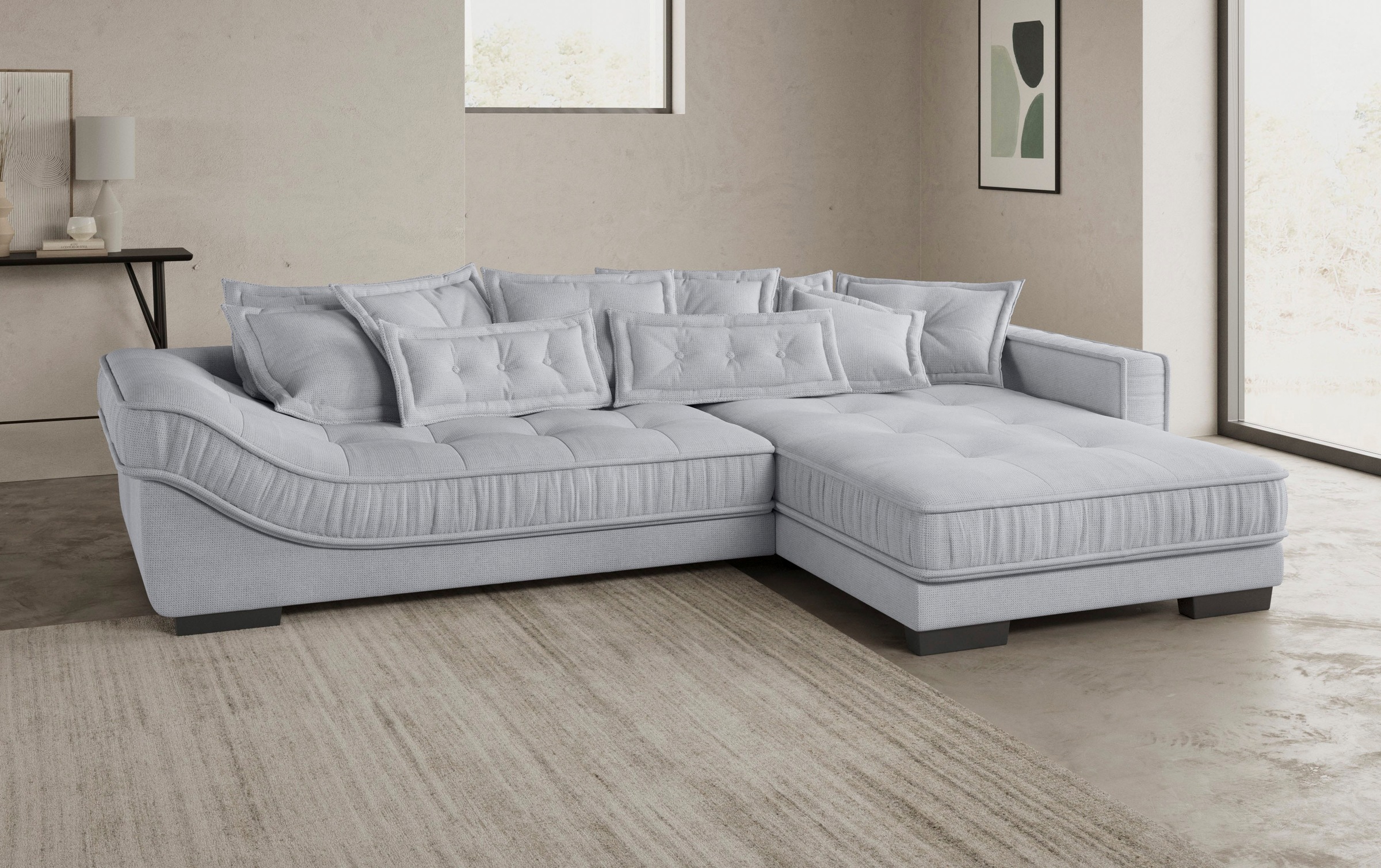 Mr. Couch Ecksofa »Diwan II, L-Form«, Wahlweise mit Kaltschaumpolsterung bis 140 kg belastbar