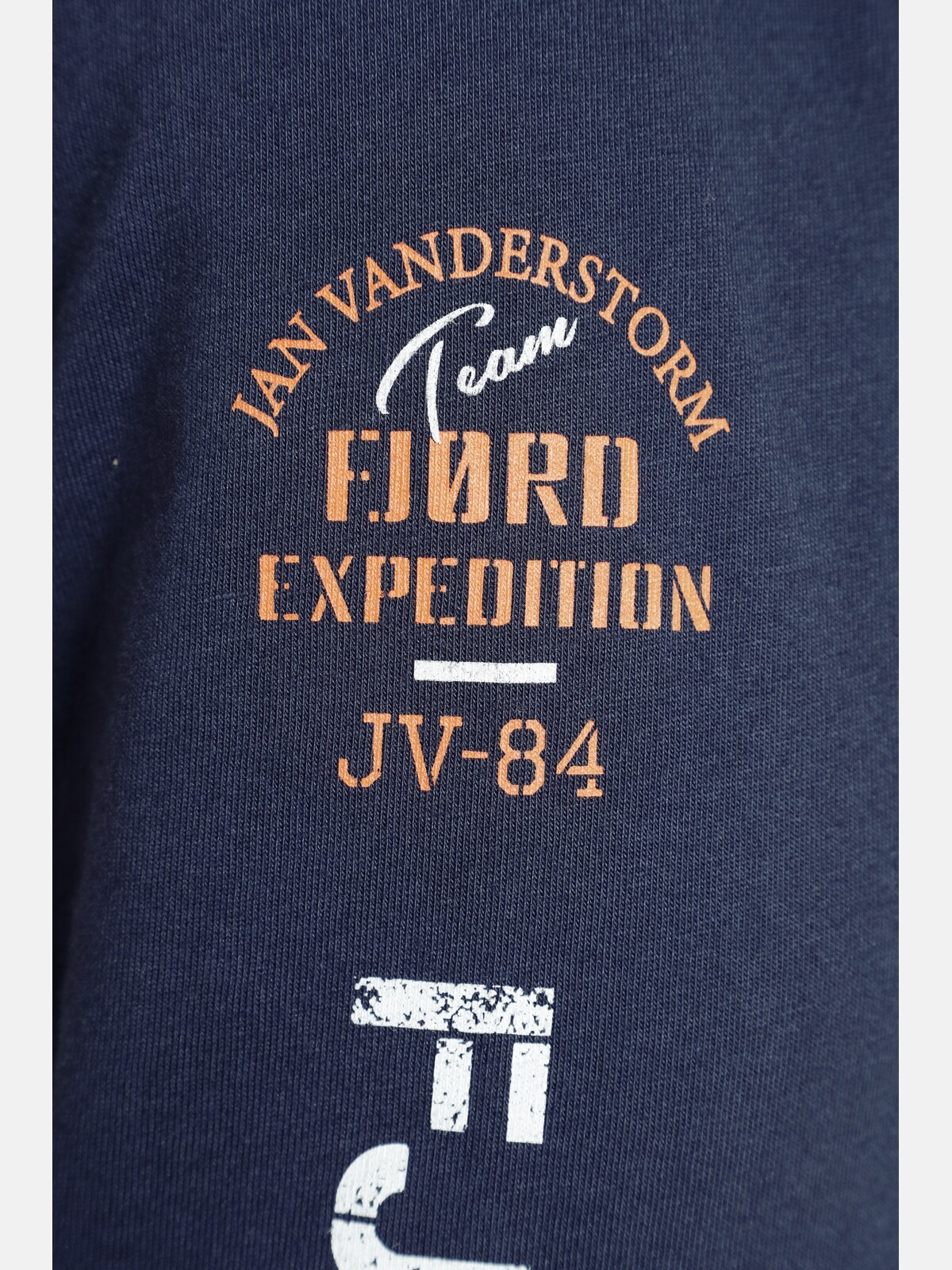 Jan Vanderstorm T-Shirt »Langarmshirt ELION«, (1 tlg.), Langarmshirt, Entdecker Print