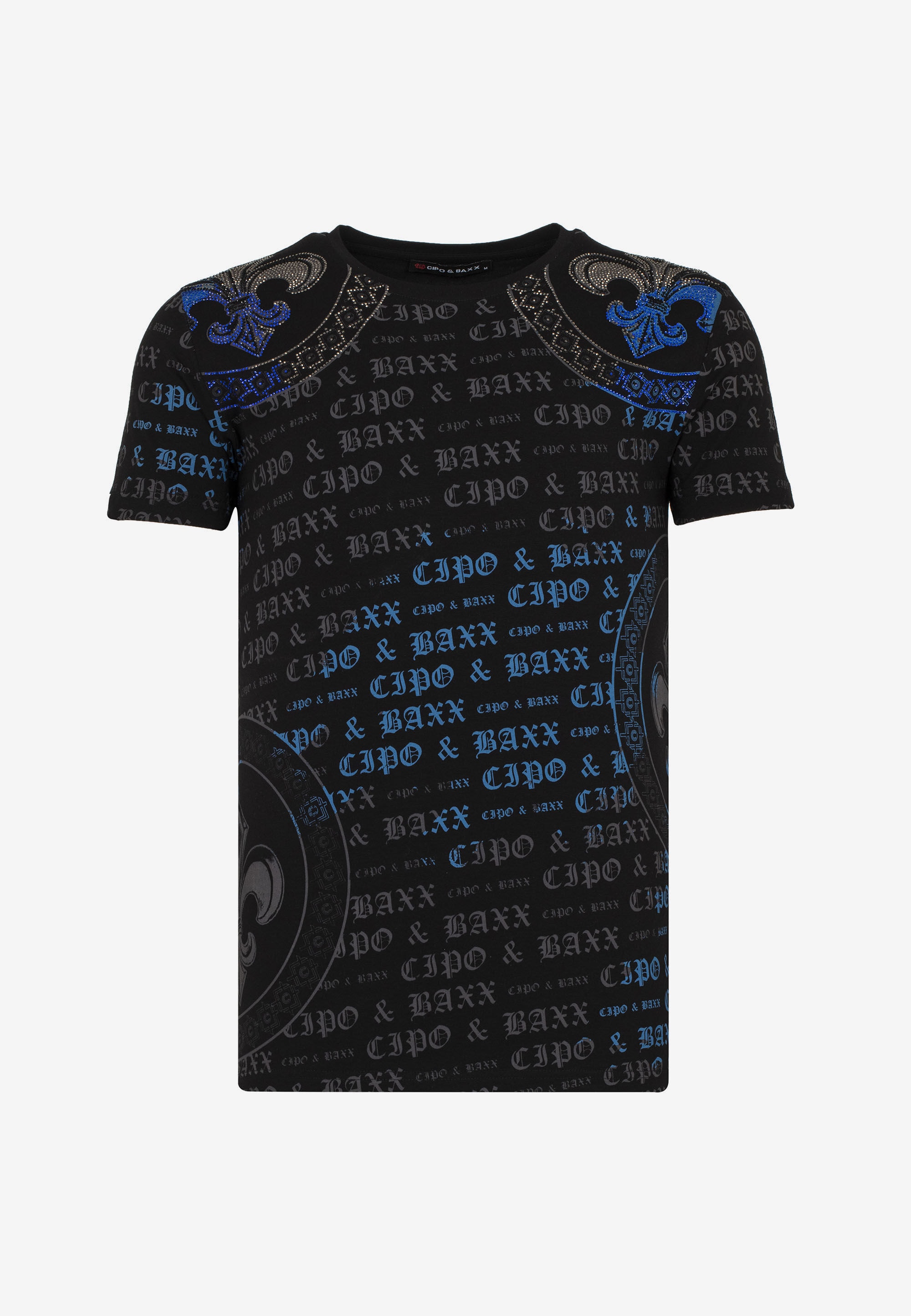 Cipo & Baxx T-Shirt »T-Shirt«, Alloverprint mit Markenschriftzug
