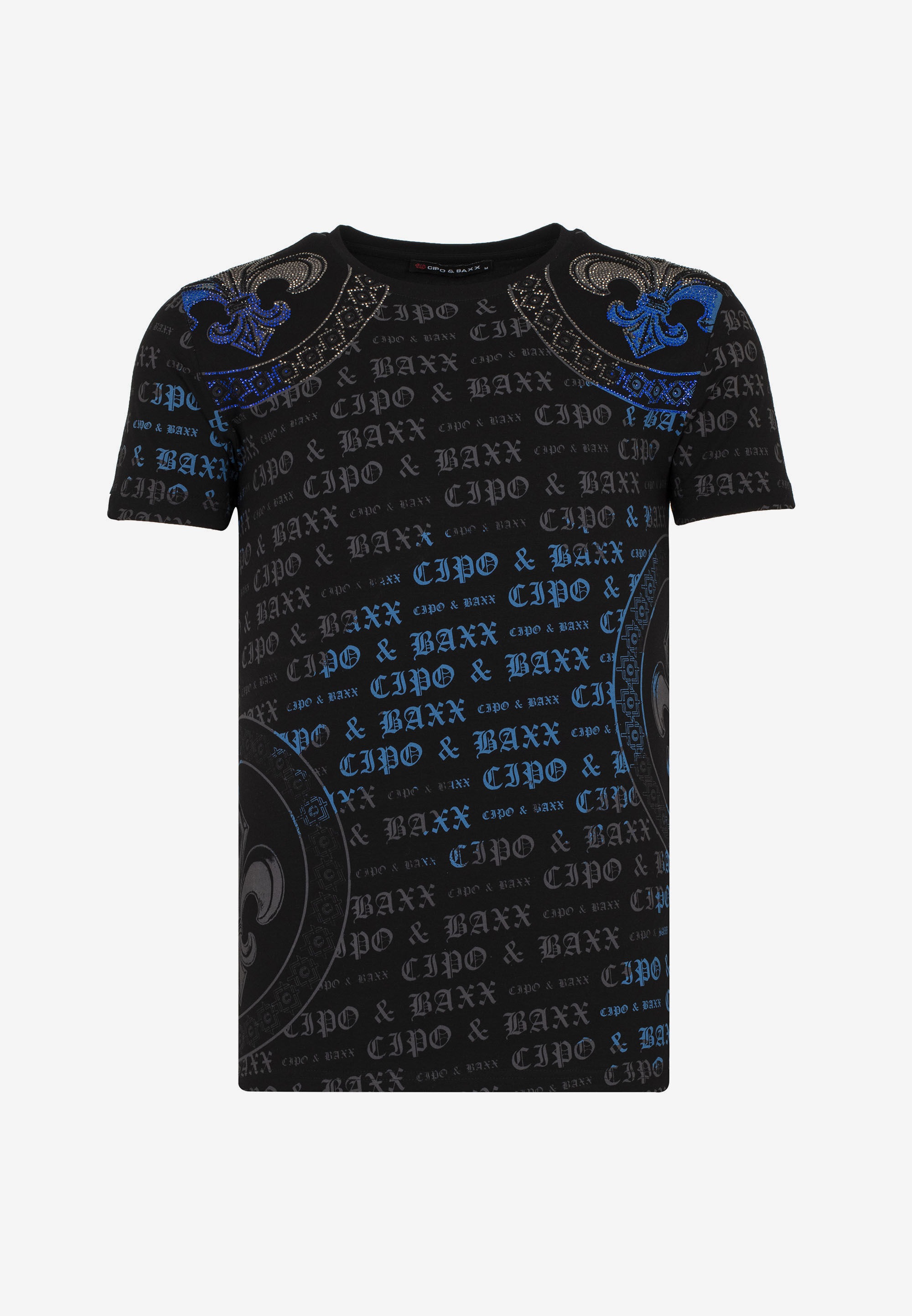 Cipo & Baxx T-Shirt "T-Shirt", Alloverprint mit Markenschriftzug günstig online kaufen