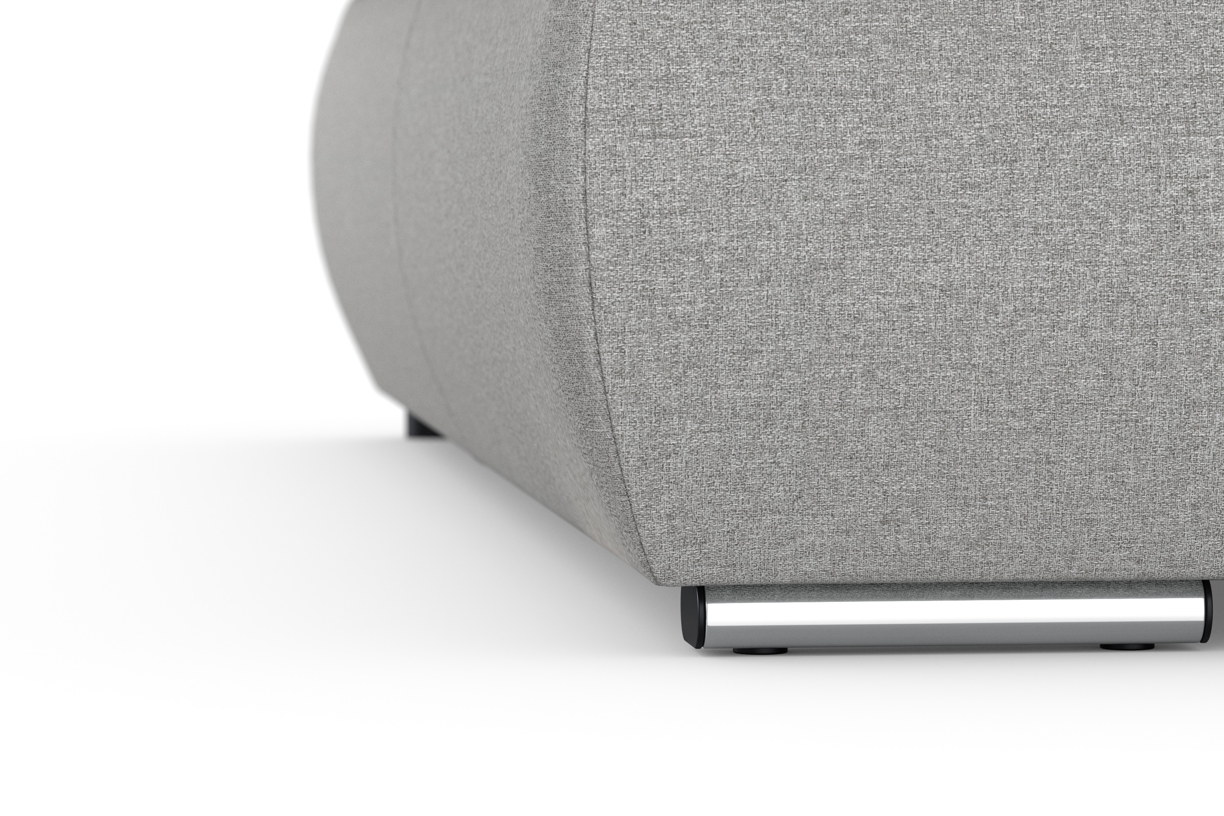 DOMO collection Ecksofa »Moric, L-Form, XXL-Sofa - Breite 300cm«, wahlweise mit Bettfunktion und Armteilverstellung, silber-grau