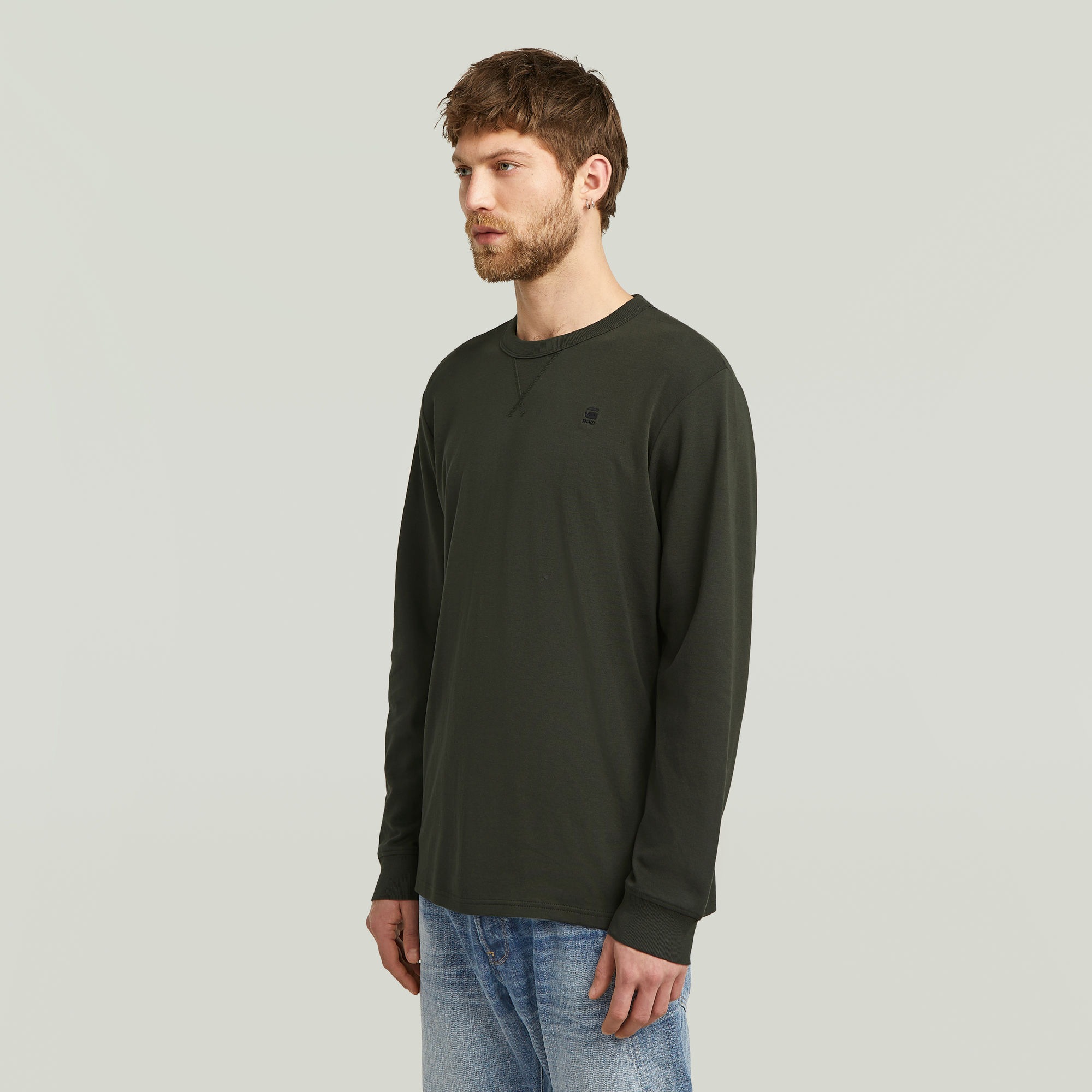 G-STAR Longsleeve "Nifous R" mit geripptem Einsatz vorne günstig online kaufen
