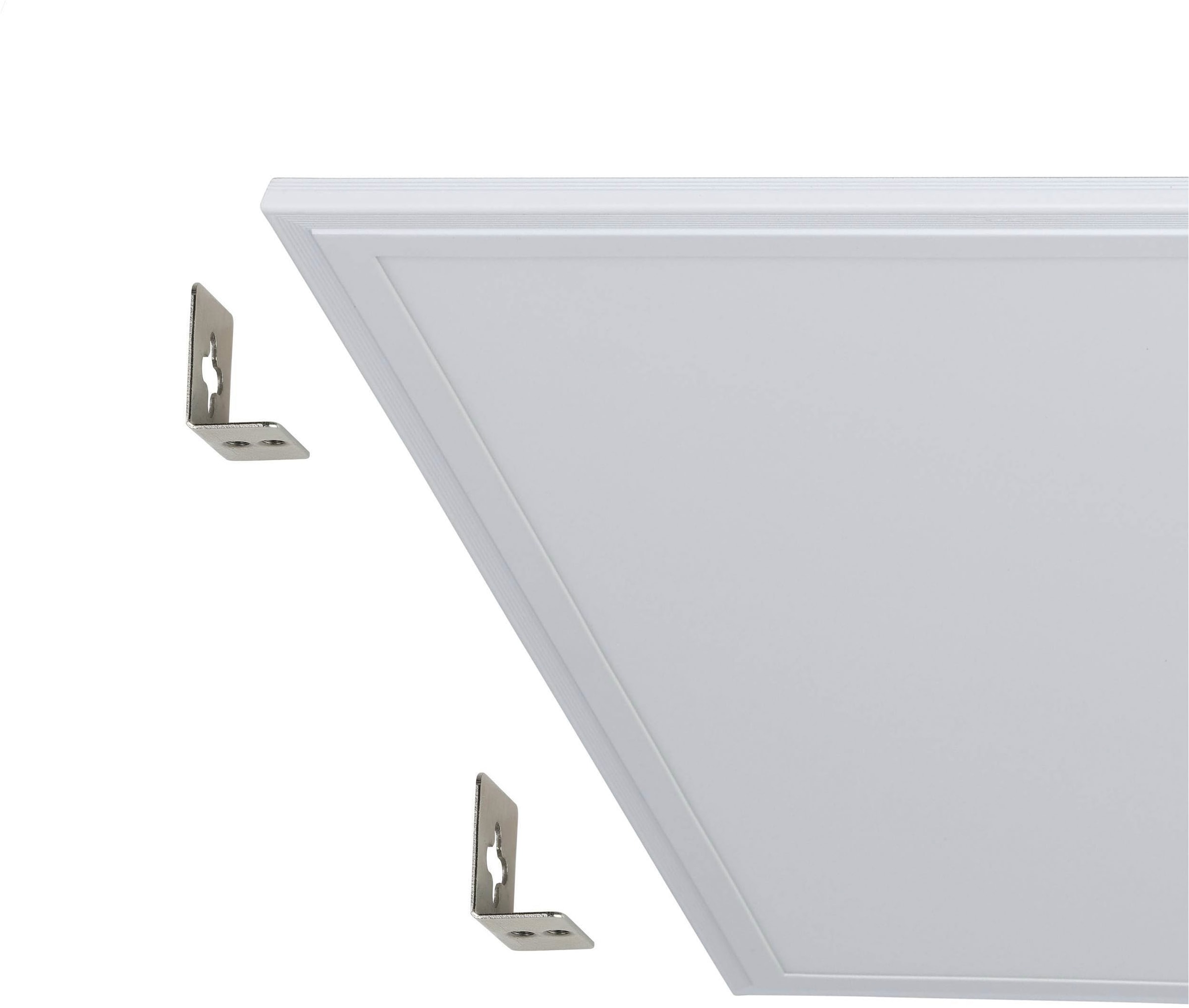 EGLO Rasterleuchte »Salobrena 1 Einbaulampe, Aufbaulampe, Aluminium und Kunststoff, Lampe« LED-Modul 1 Stk. Neutralweiß Deckenlampe 59,5cm, Wohnzimmerlampe, LED Deckenleuchte, Bürolampe Weiß