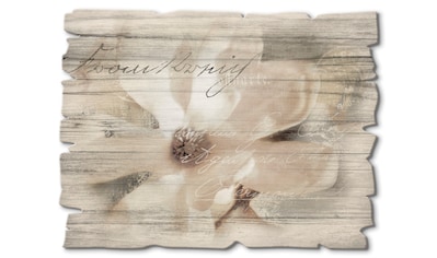 Holzbild »Magnolie_Detail«, Blumen, (1 St.)