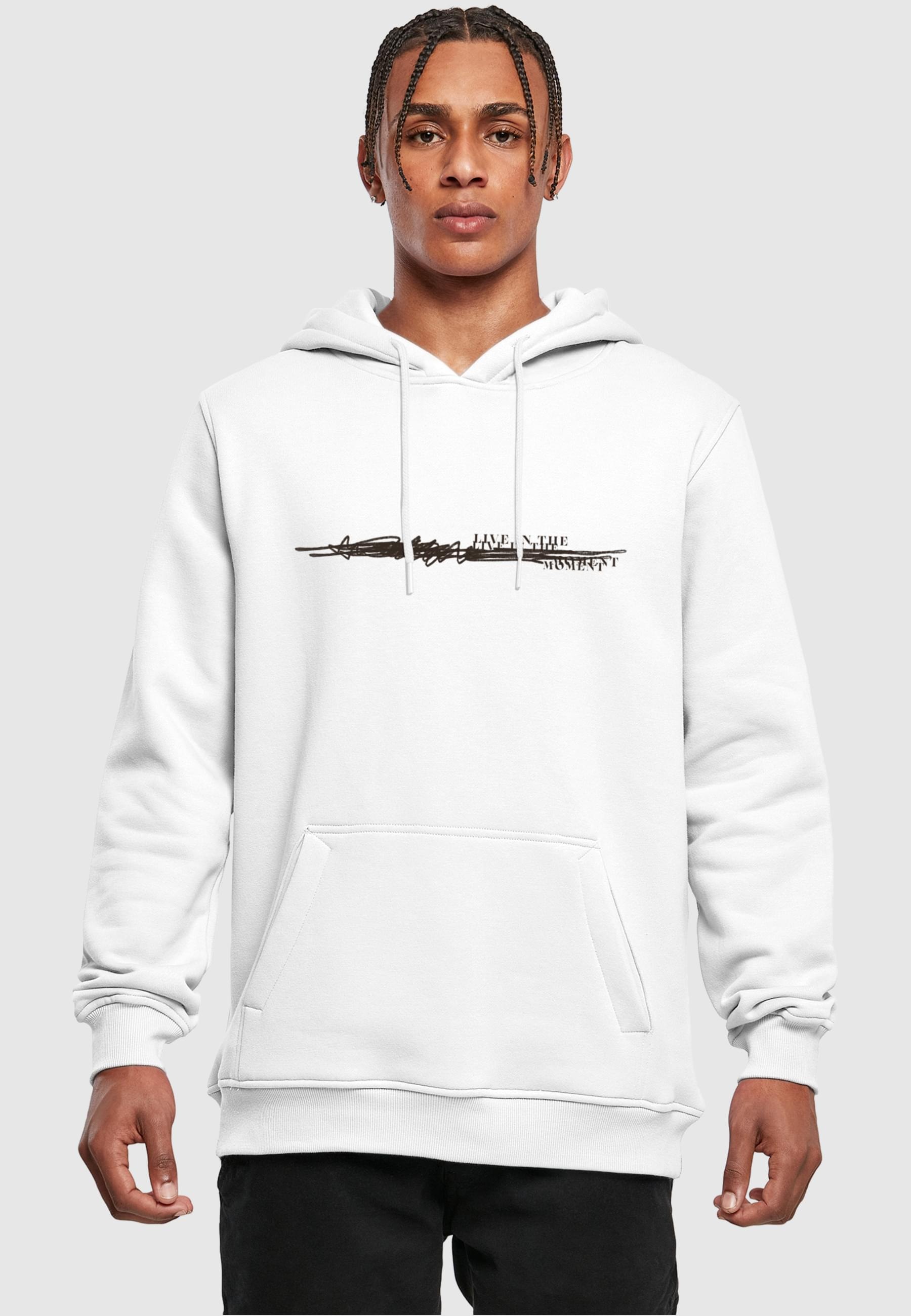 MisterTee Kapuzensweatshirt »MisterTee Herren Live In The Moment Hoody«, (1 tlg.)