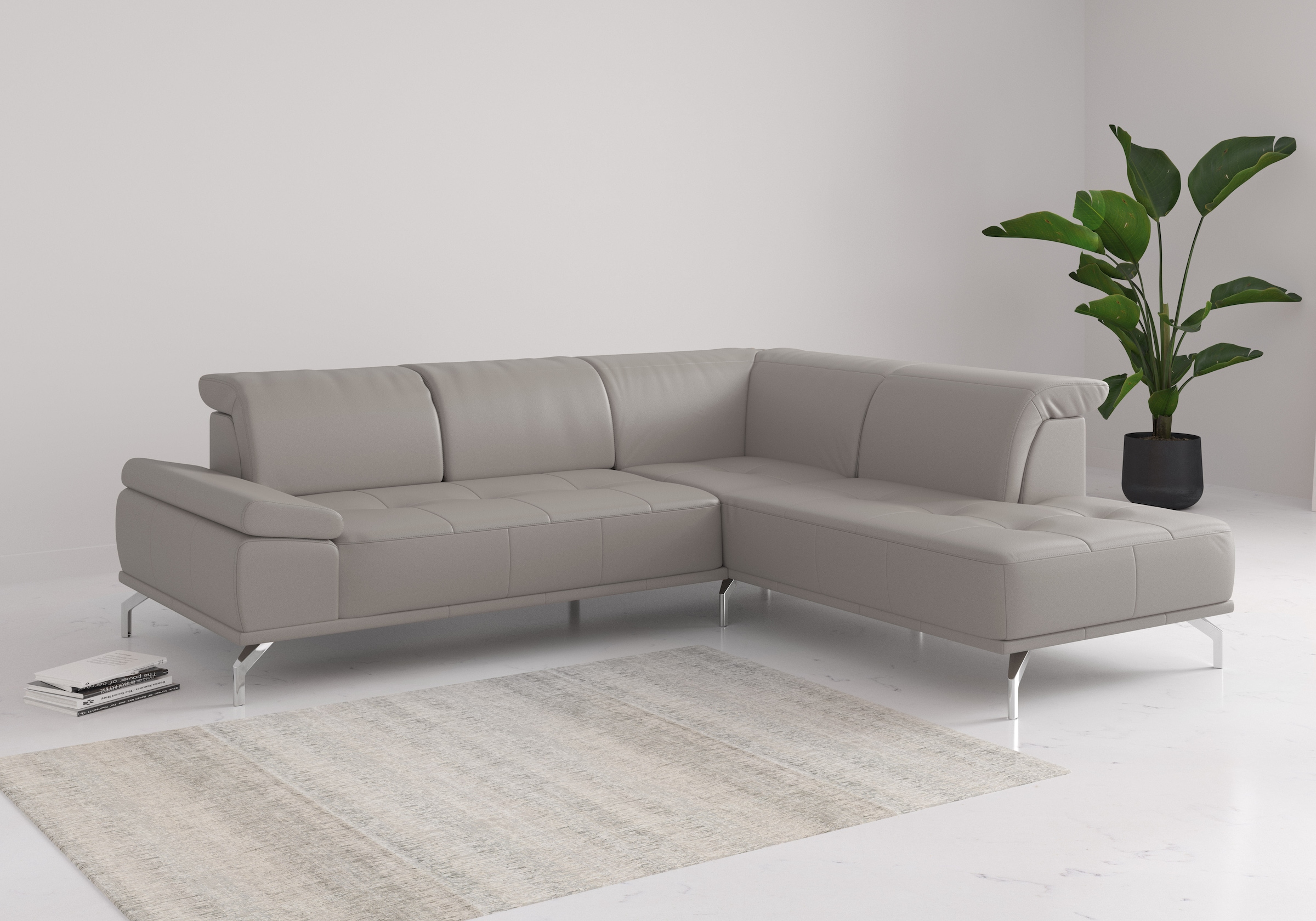 OTTO home Ecksofa "Caluna" Inkl.Sitztiefenverstellung, wahlweise mit Kopf- und Armteilverstellung