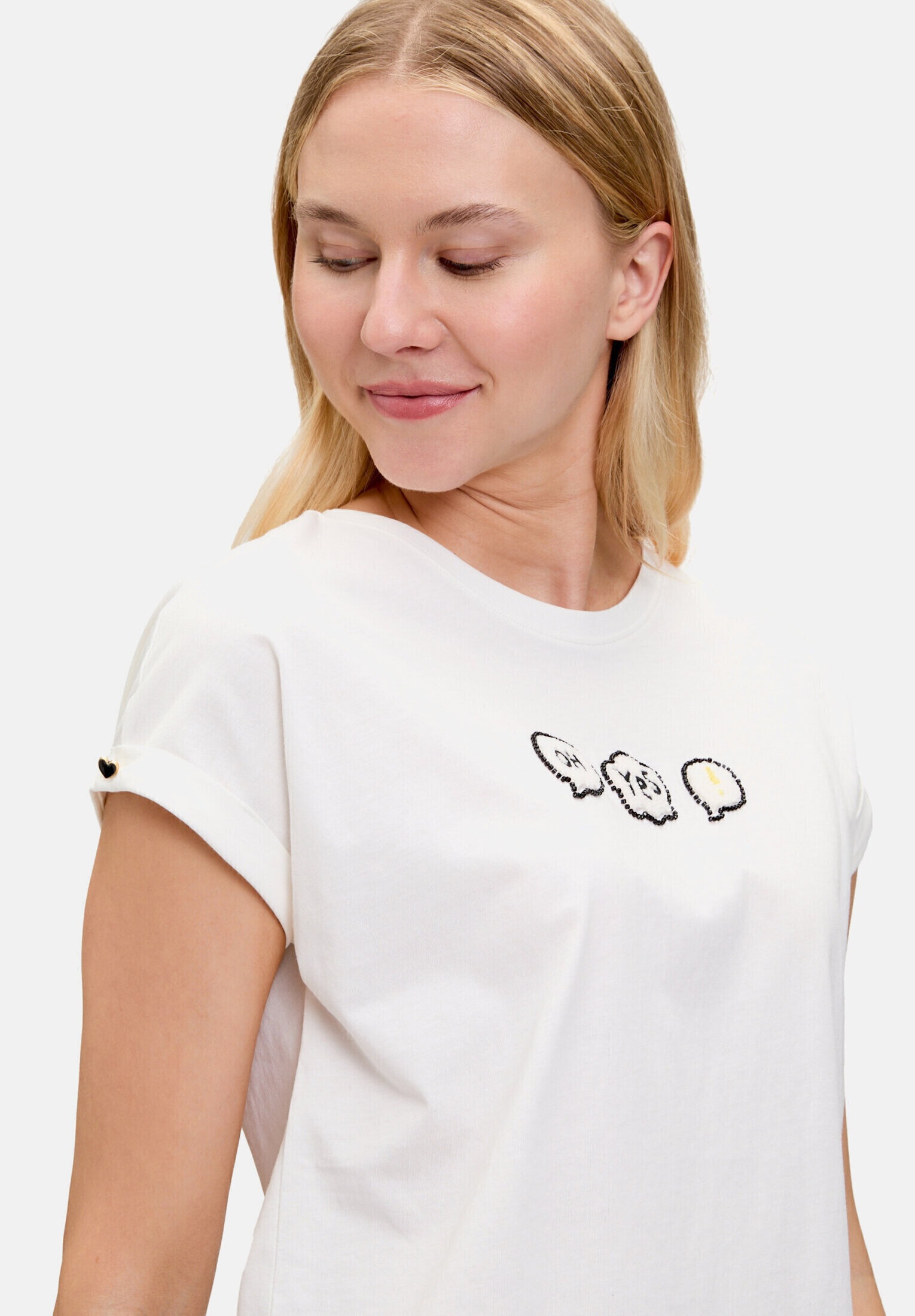 Cartoon Kurzarmshirt »Damen mit Ärmelaufschlag« 1 Stk.