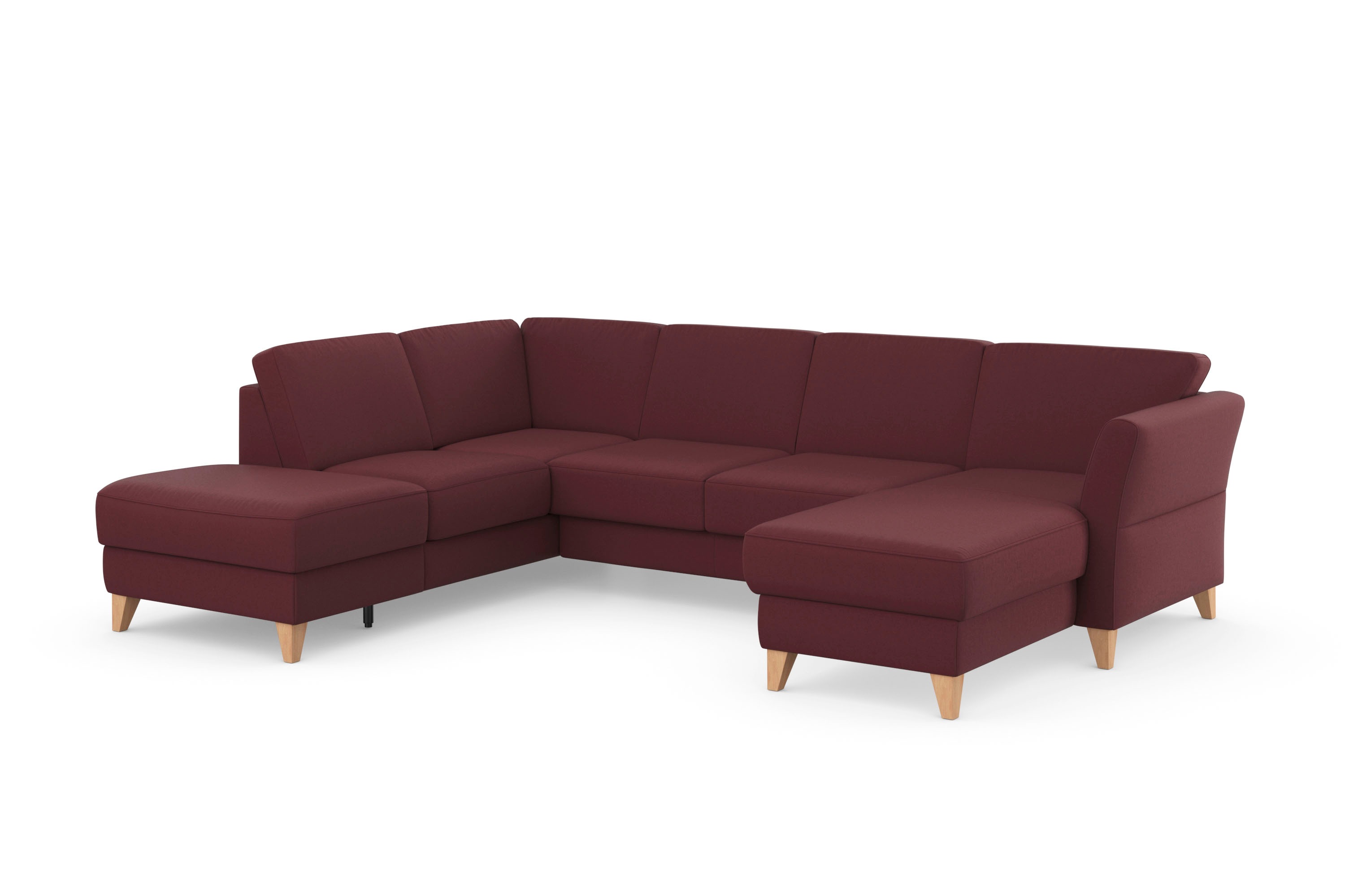 Thumbnail - sit&more Wohnlandschaft "Visby U-Form" wahlweise mit Bettfunktion und Stauraum, frei im Raum stellbar