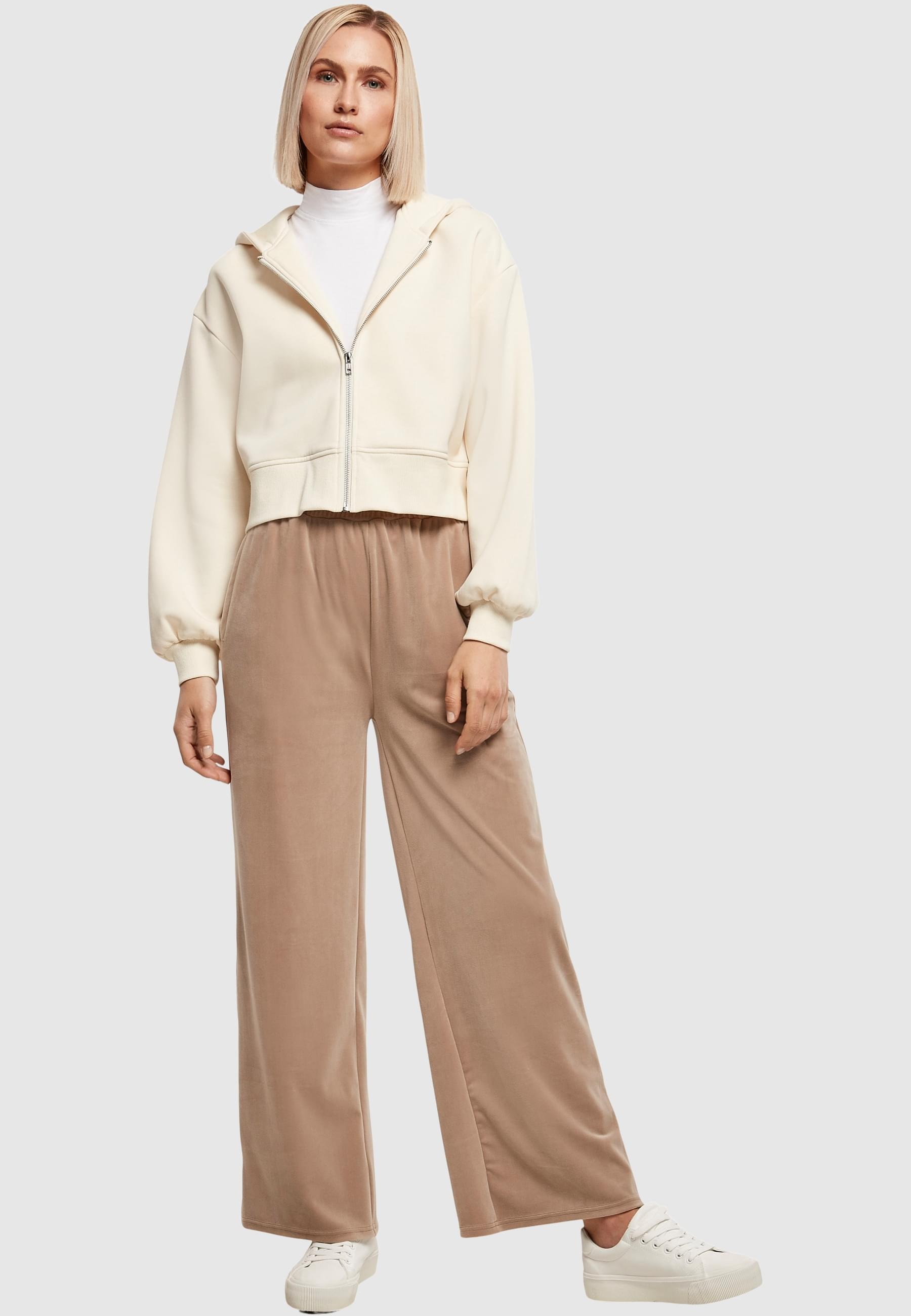 URBAN CLASSICS Sweatjacke »Urban Classics Damen Ladies Short Oversized Zip Jacket«