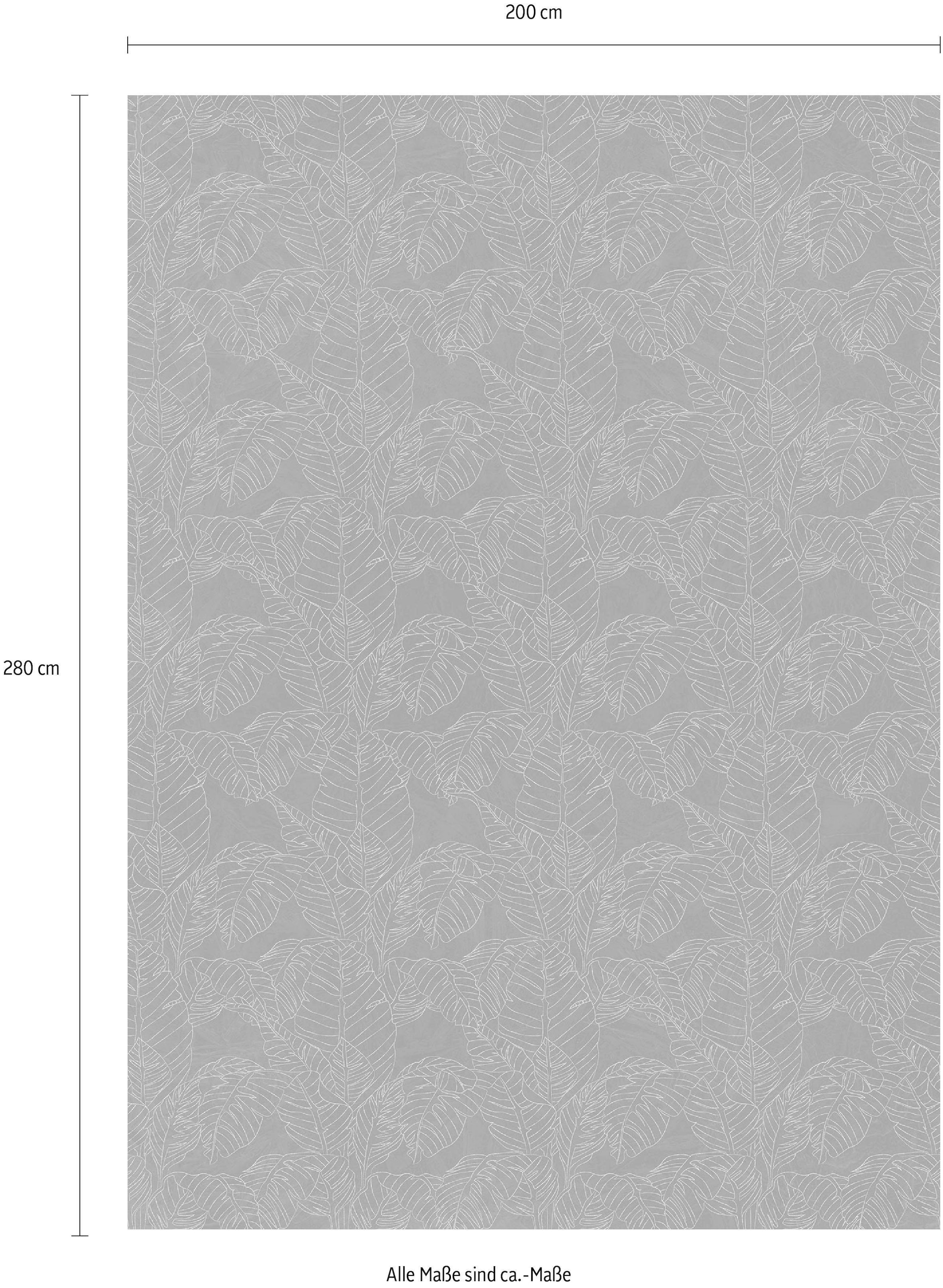 Komar Vliestapete »Digitaldruck Vlies -  Feuille d'Or - Größe 200 x 280 cm« bedruckt glatt Wohnzimmer, Schlafzimmer