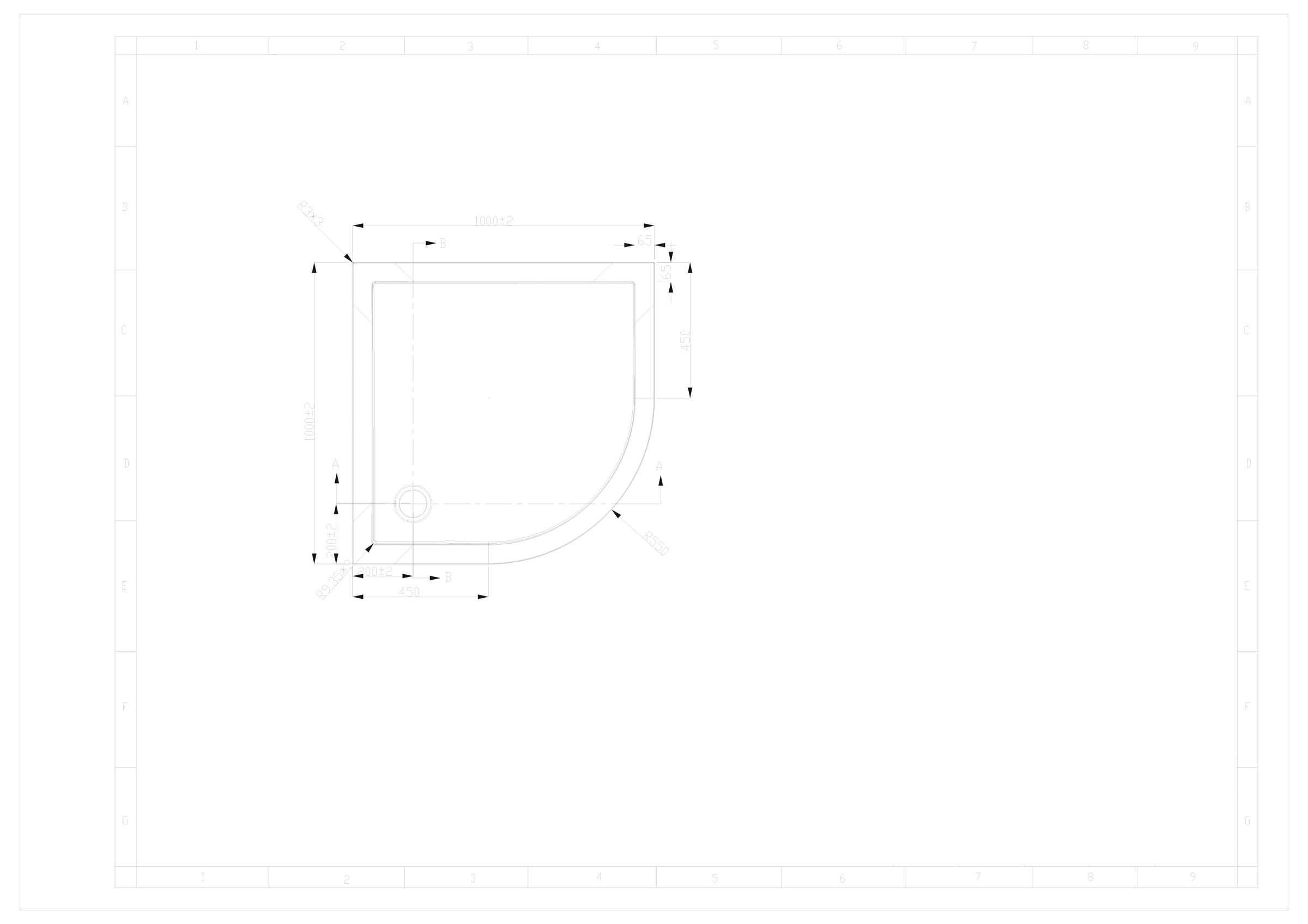 Sanotechnik Duschwanne »SMC«, rund, BxT: 100 x 100 cm