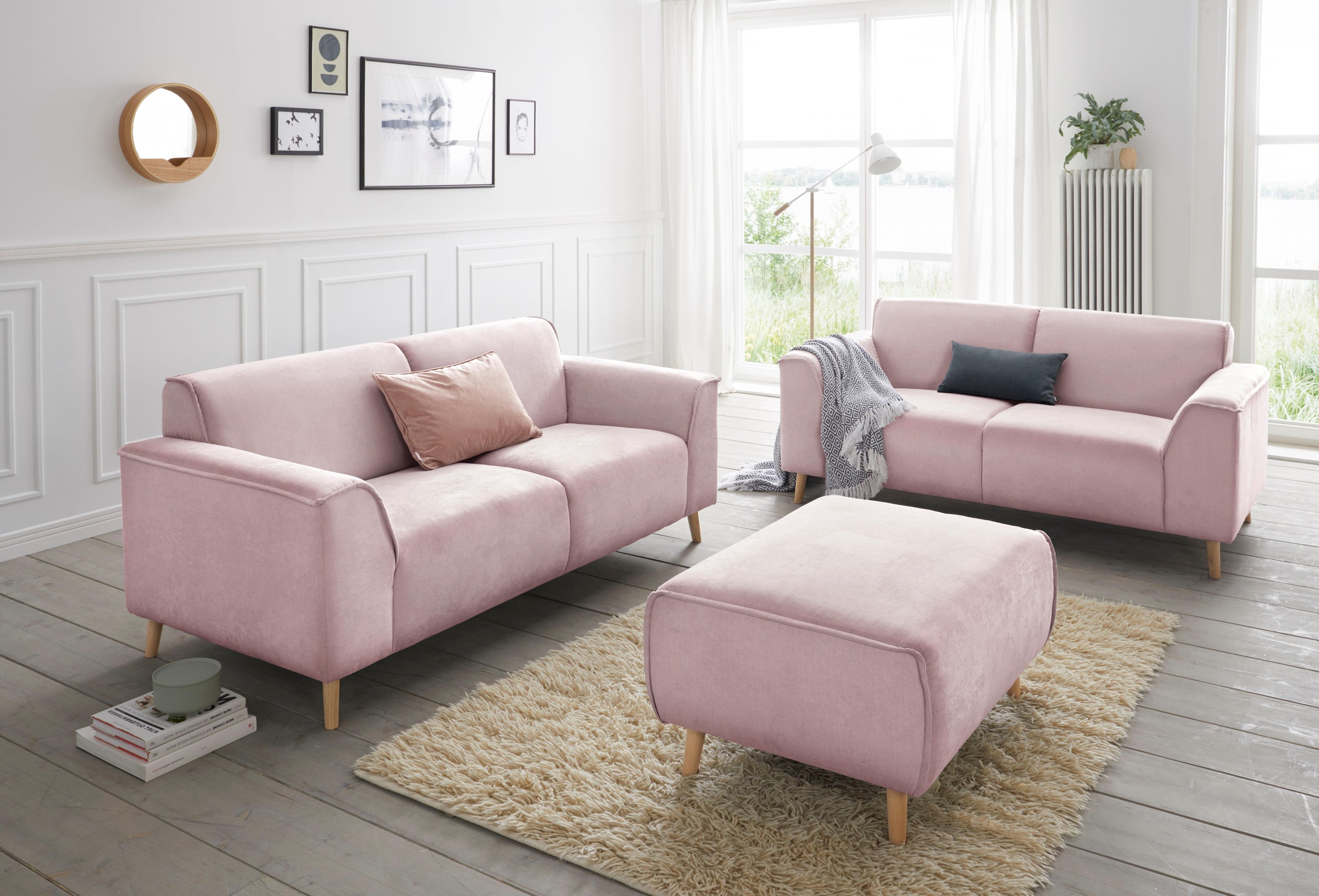 Home affaire 2-Sitzer "Janek Scandic Design, elegant und zeitlos" mit Feder günstig online kaufen