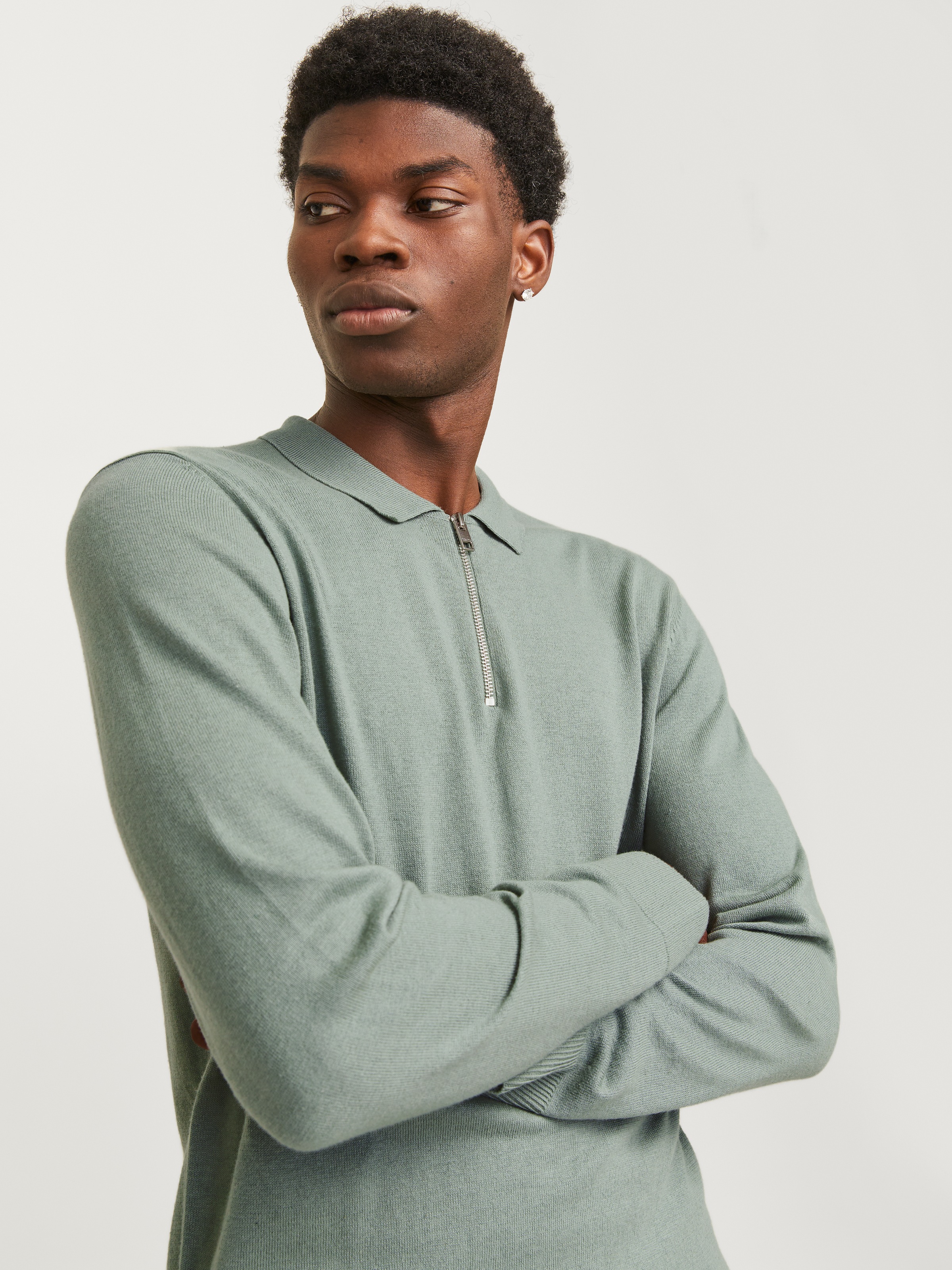 Jack & Jones Polokragenpullover "JJEEMIL KNIT POLO HALF ZIP LS NOOS", mit P günstig online kaufen