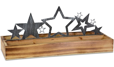 RIFFELMACHER & WEINBERGER Tablett »Sternensilhouette«, Holz-Tablett mit Metall... kaufen