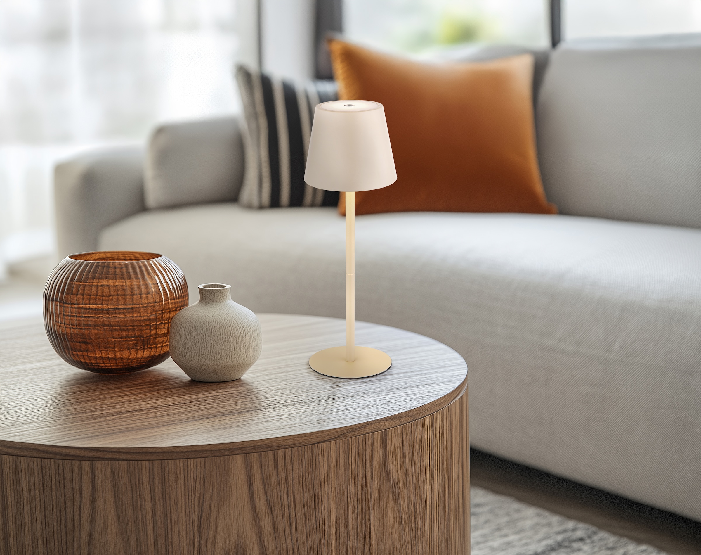 my home LED Tischleuchte »Alia« LED-Modul 1 Stk. warmweiß - kaltweiß stufenloser Touchdimmer, Farben fixierbar, USB-A 2.0 - USB-C,