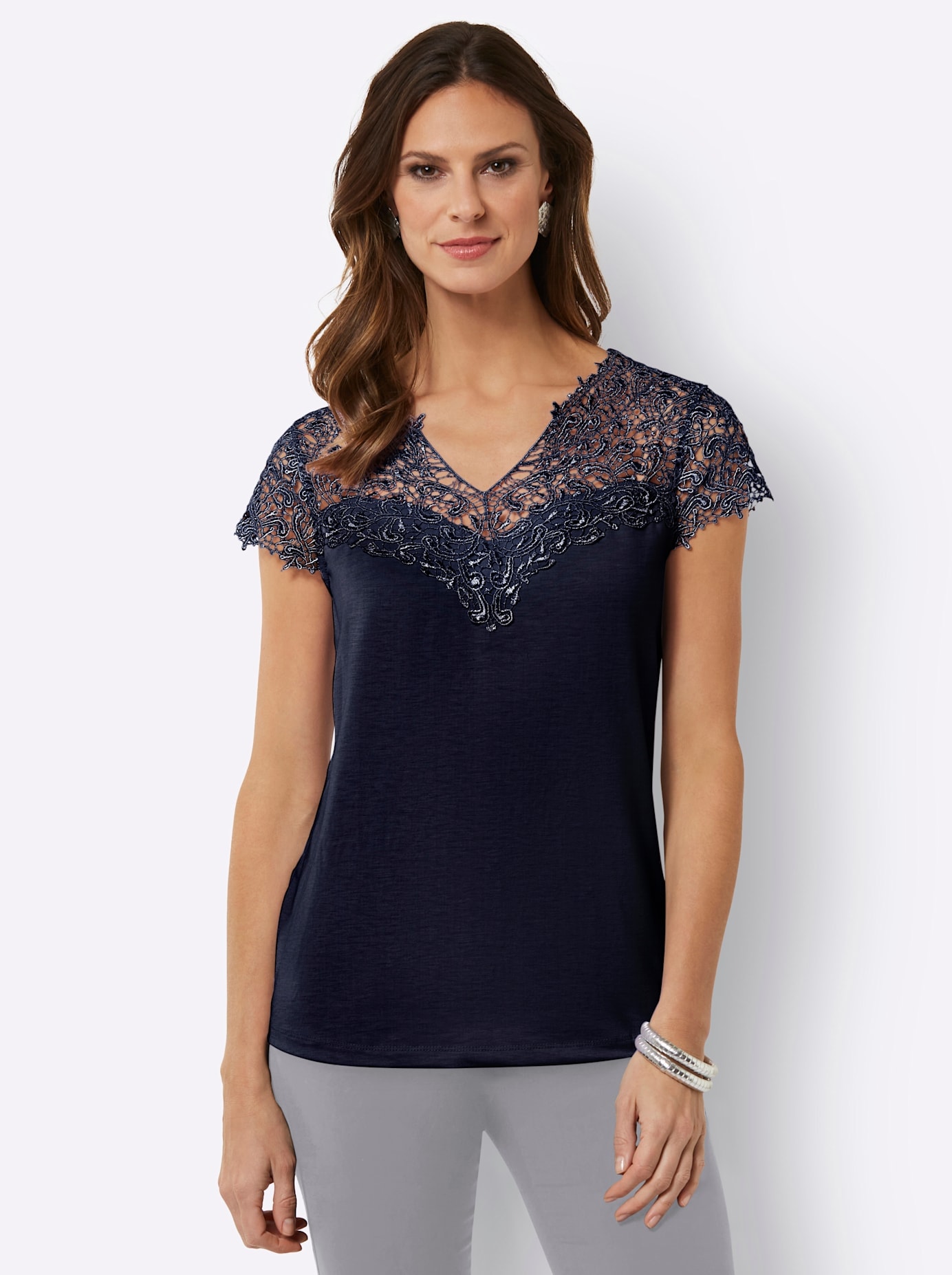 Lady Spitzenshirt »Shirt«, (1 tlg.)