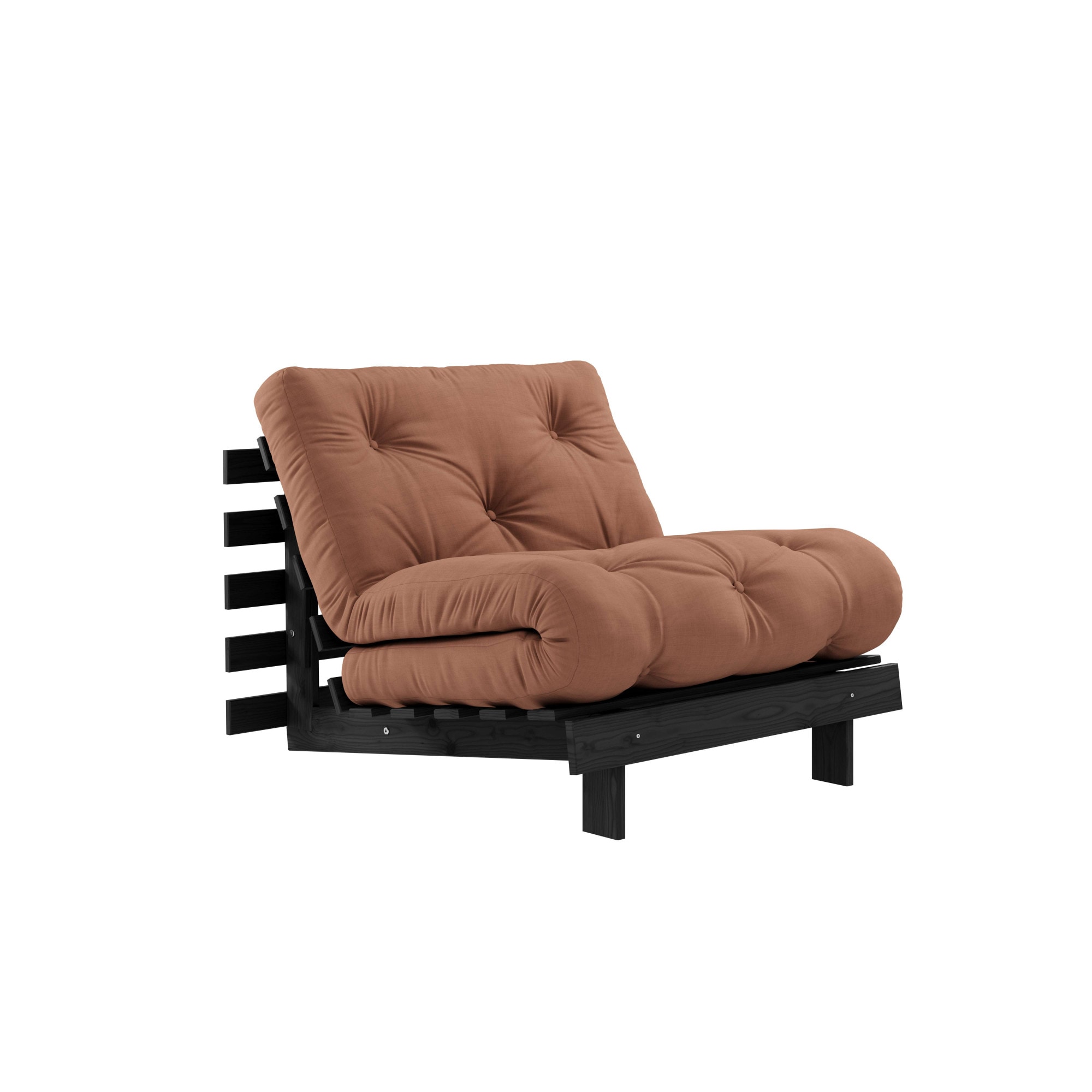 Karup Design Daybett "Roots Sofa Bed, Schlafsofa, Bettfunktion, FSC-Massivholz, B: 90 cm" Erhältlich in Breite 90 cm, 140 cm oder 160 cm, Inkl. Futonmatratze. Made in Europe, minimalistisches Design