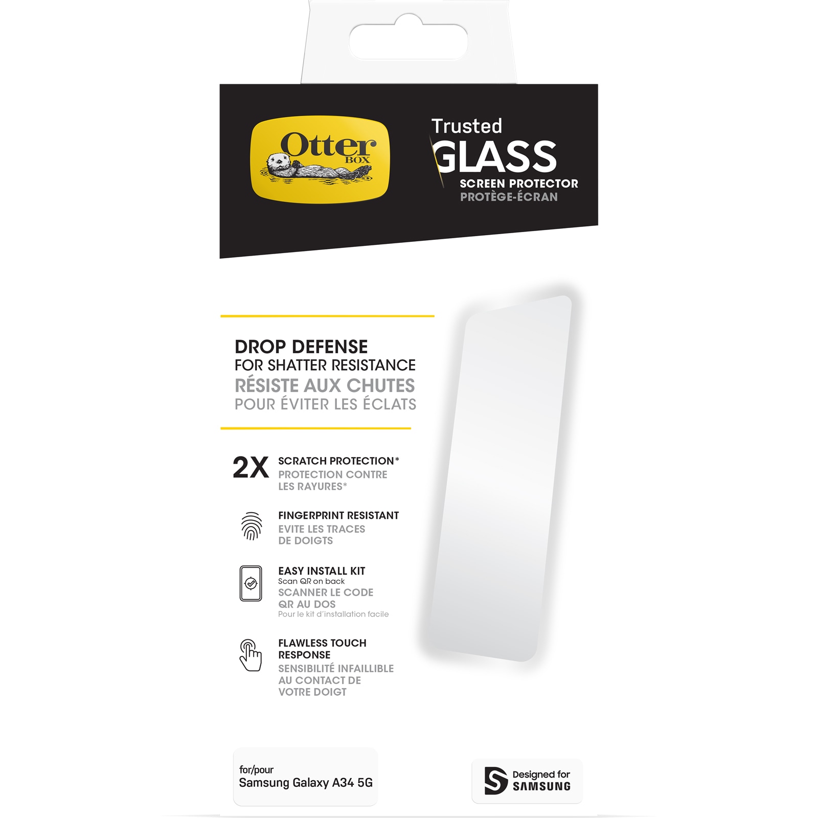 Otterbox Displayschutzglas »Trusted Glass Samsung Galaxy A34 5G«, Displayschutzfolie
