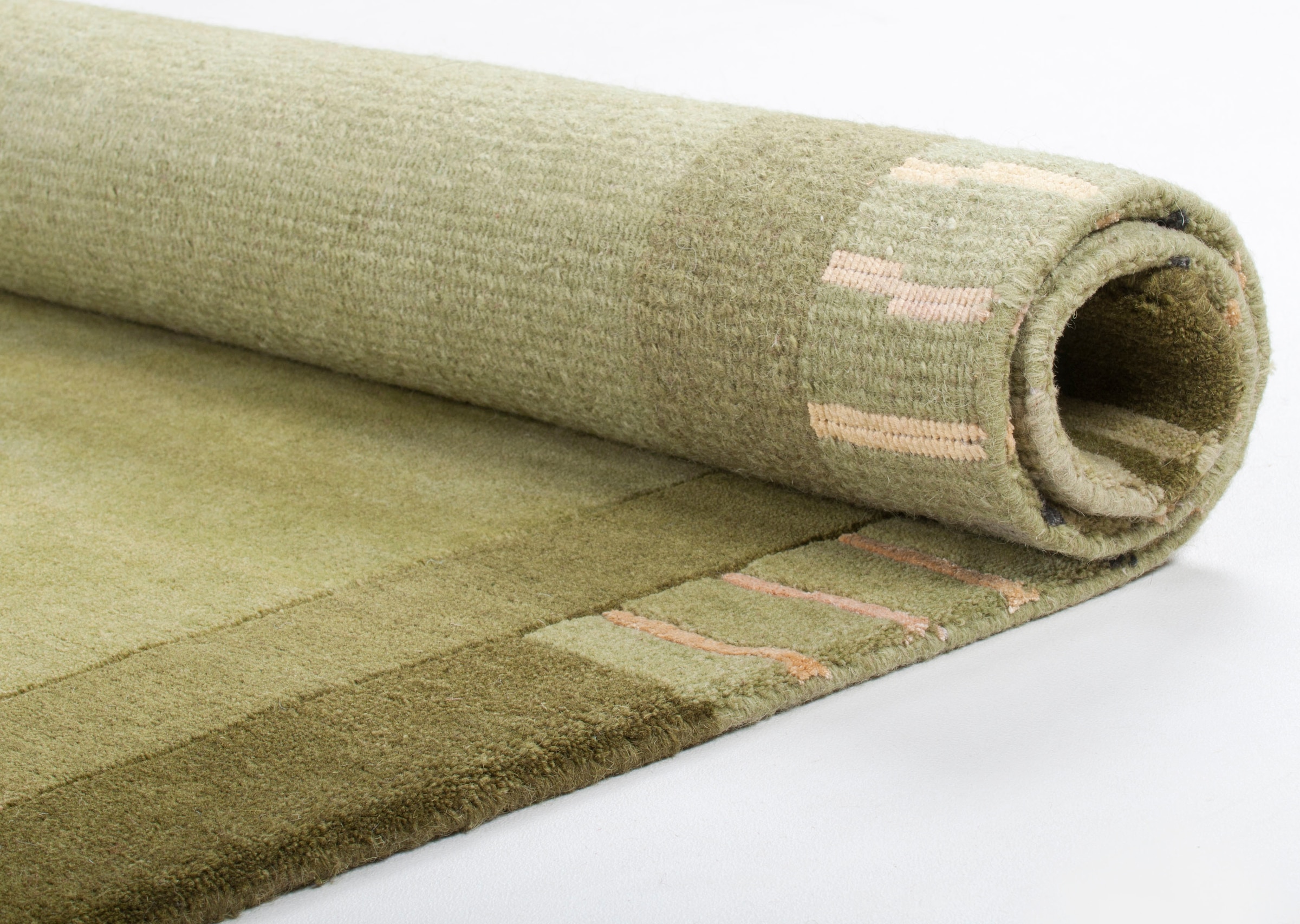 THEKO Wollteppich »Kailash 110« rechteckig 20 mm Höhe reine Wolle, handgeknüpft, mit Bordüre