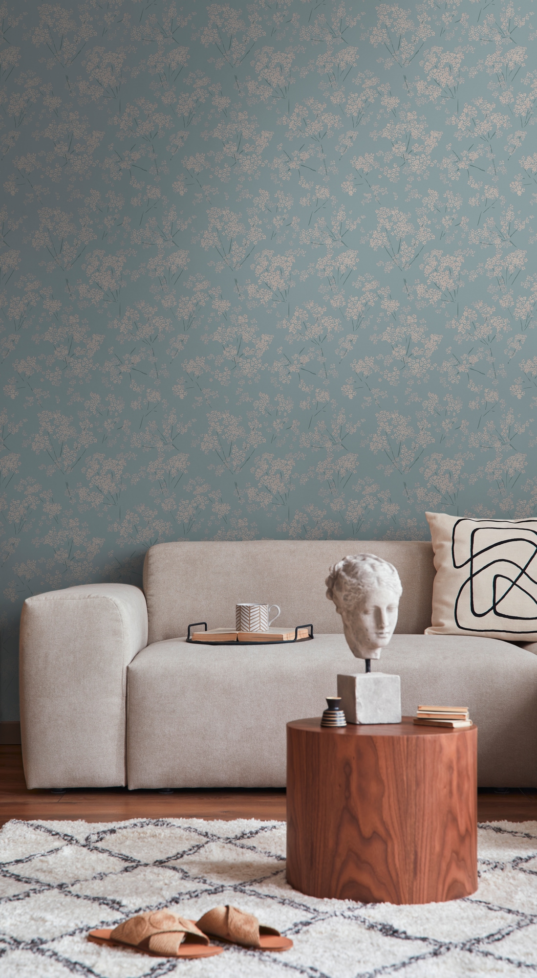 A.S. Création Vliestapete »Casual Living Blümchen-Tapete Mustertapete Floral Blumen«, matt, Vliestapete Blumentapete für Schlafzimmer Küche Wohnzimmer Blümchen