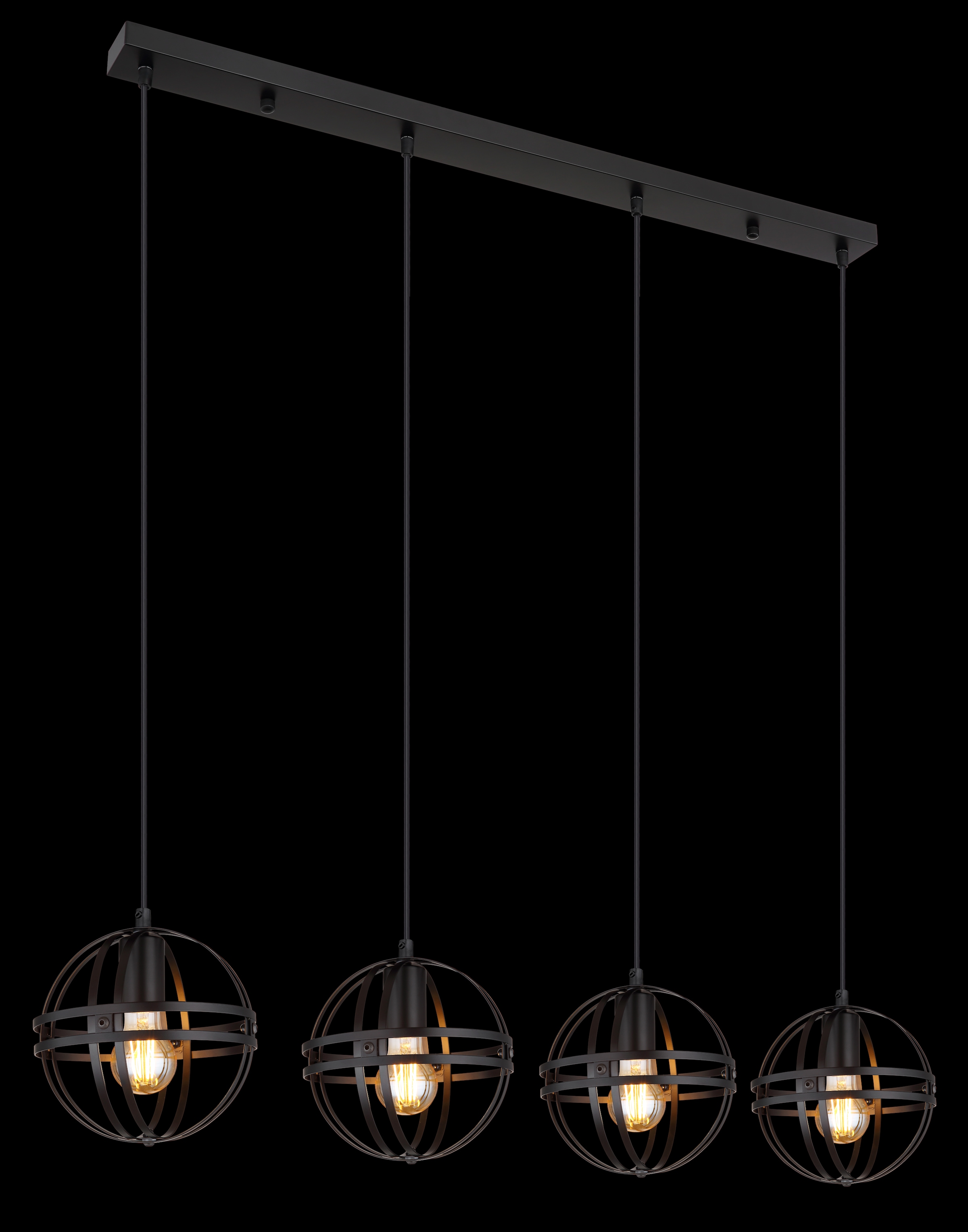 GLOBO LIGHTING Hängeleuchte »TAMARA« E27 1 Stk. Hängelampe Metall schwarz Kugeln Esszimmer Esstisch