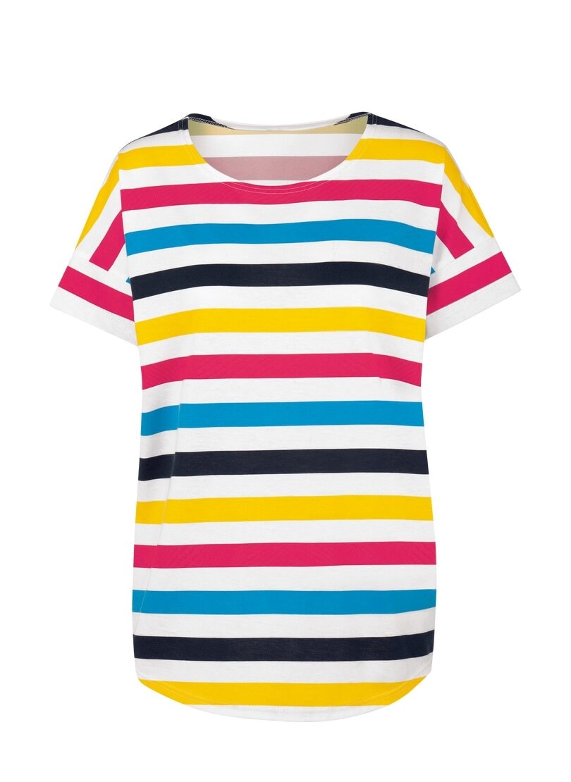 Trigema T-Shirt »TRIGEMA Oversize T-Shirt mit Streifenmuster«, (1 tlg.)