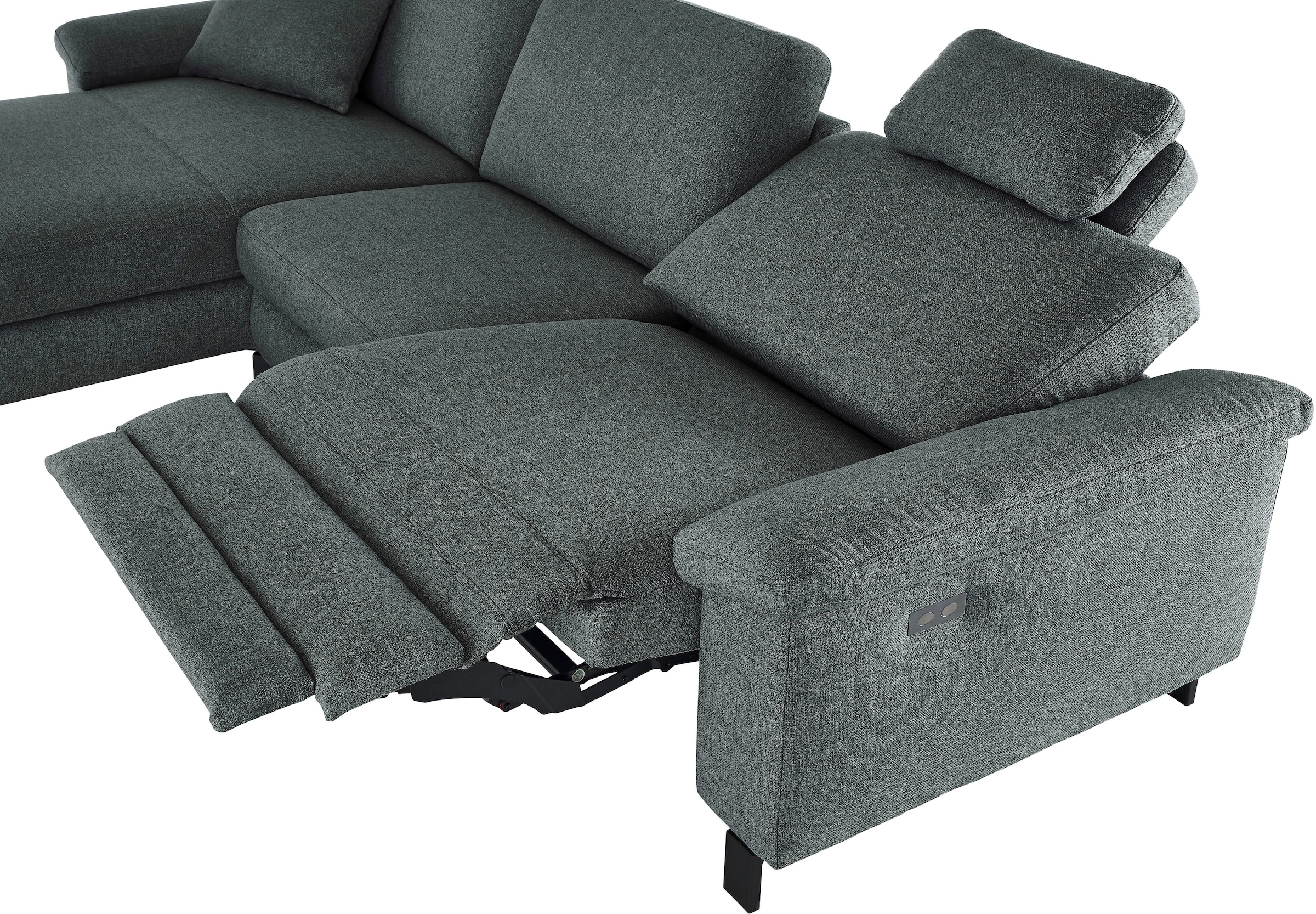 3C Candy Ecksofa »Mainau L-Form«, Relaxfunktion im 1,5-Sitzer, motorische Schlaffunktion in Longchair