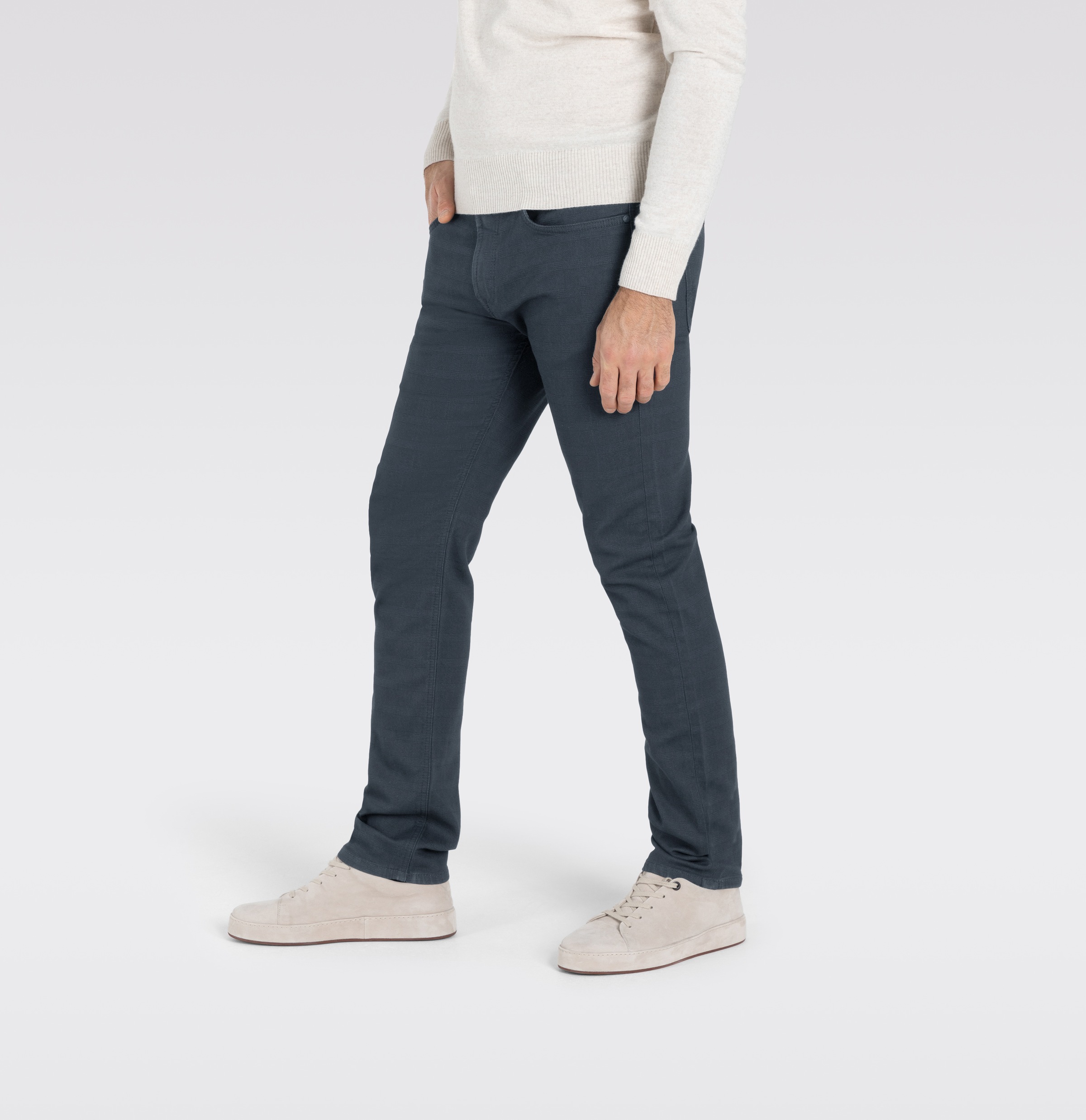 MAC Jog'n 5-Pocket Trousers Midnight Blue Check 36/34 3