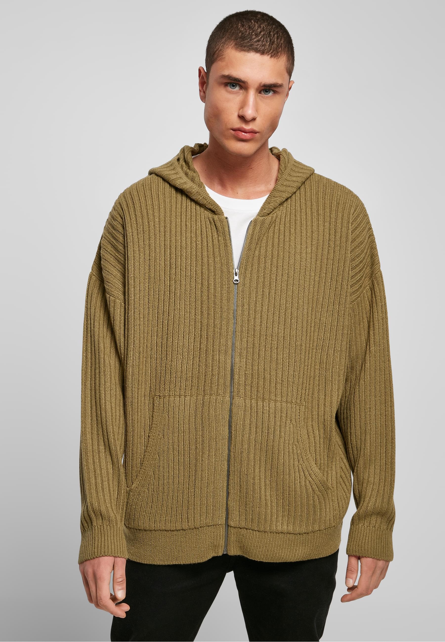 URBAN CLASSICS Kapuzensweatshirt »Urban Classics Herren Knitted Zip Hoody«, (1 tlg.)