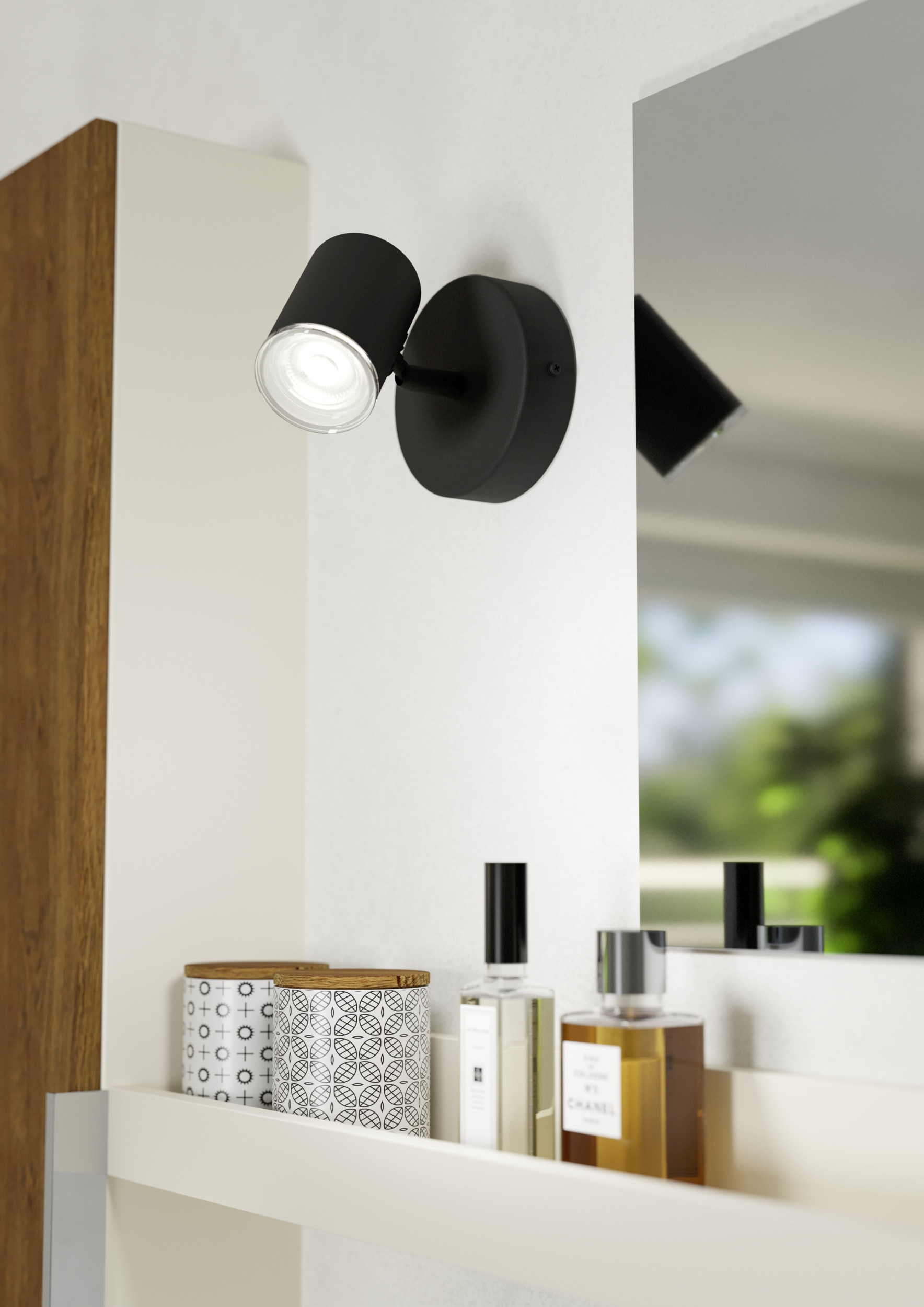 EGLO Deckenleuchte »CONSUMA 1 Spotlampe - Stahl - GU10 - 1X5W - IP44« GU10 1 Stk. Wandleuchte, Wandspot, schwenkbar, Strahler, L11 x H11,5 x AL13 cm