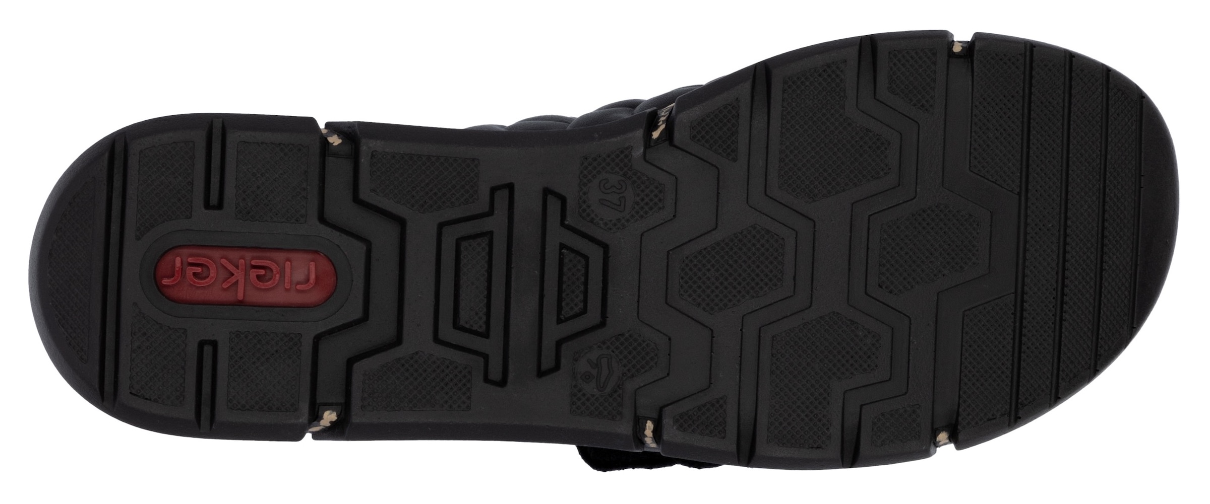 Rieker Pantolette, Sommerschuh, Klettschuh, Hausschuh, Plateau, mit Klettverschluss