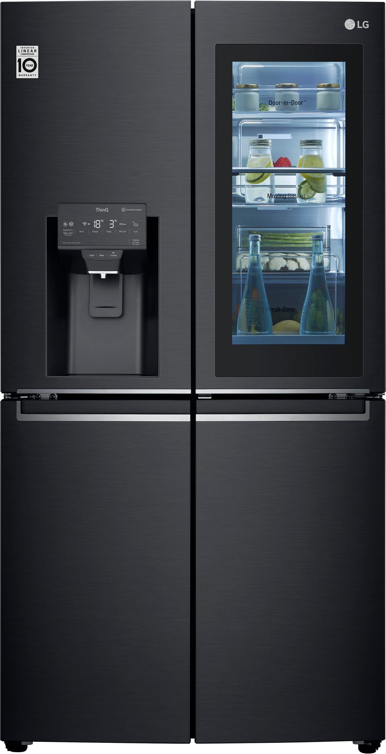 LG Side-by-Side InstaView® MultiDoor »GMX945MCCF«, Craft Ice Bereiter, InstaView™