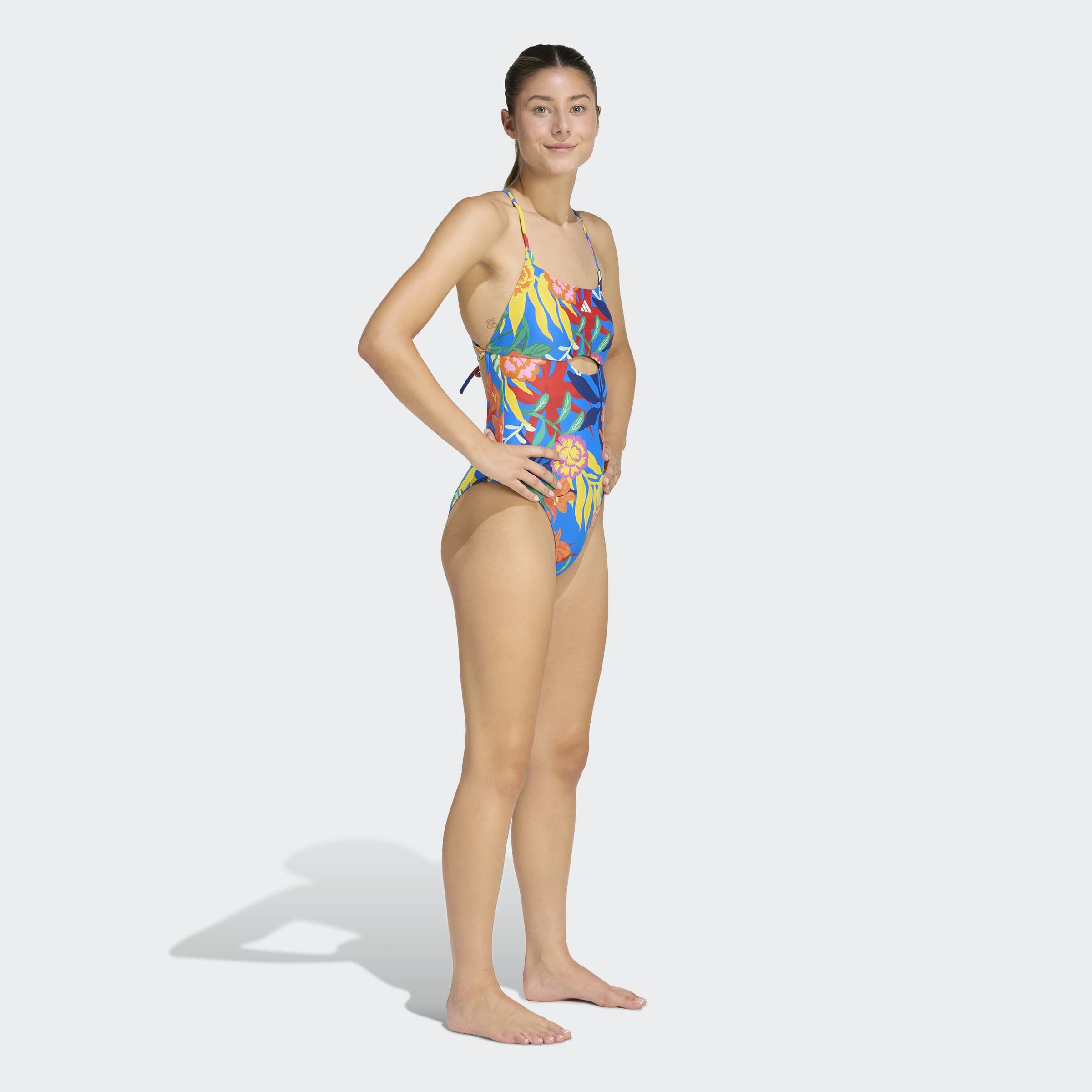 adidas Performance Badeanzug »MEXICANA FLORALS MIT BINDEDETAILS IM RÜCKEN«