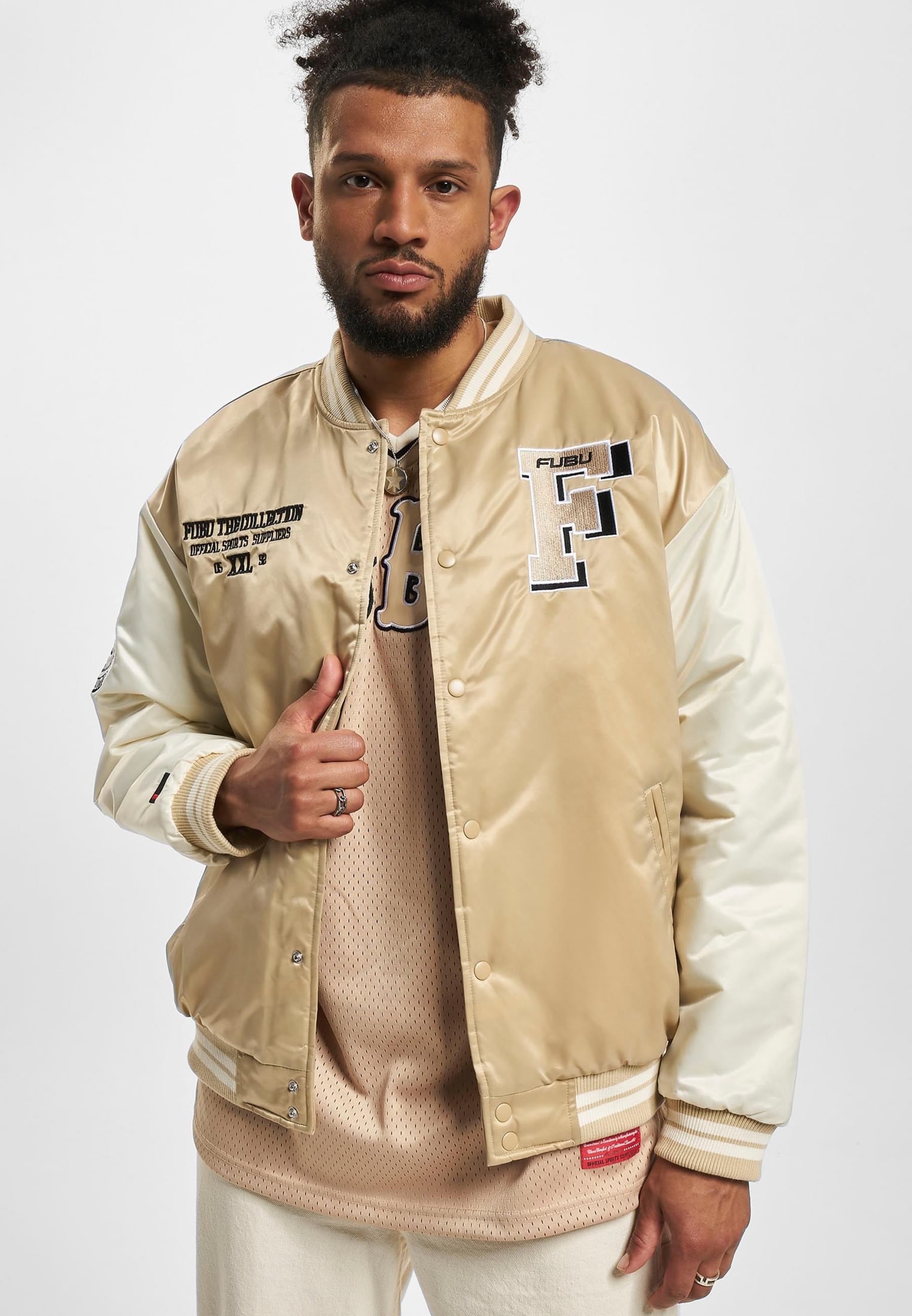 Fubu Collegejacke »Fubu Herren FM231-003-2 FUBU College Shiny Varsity Jacket«, (1 St.), ohne Kapuze