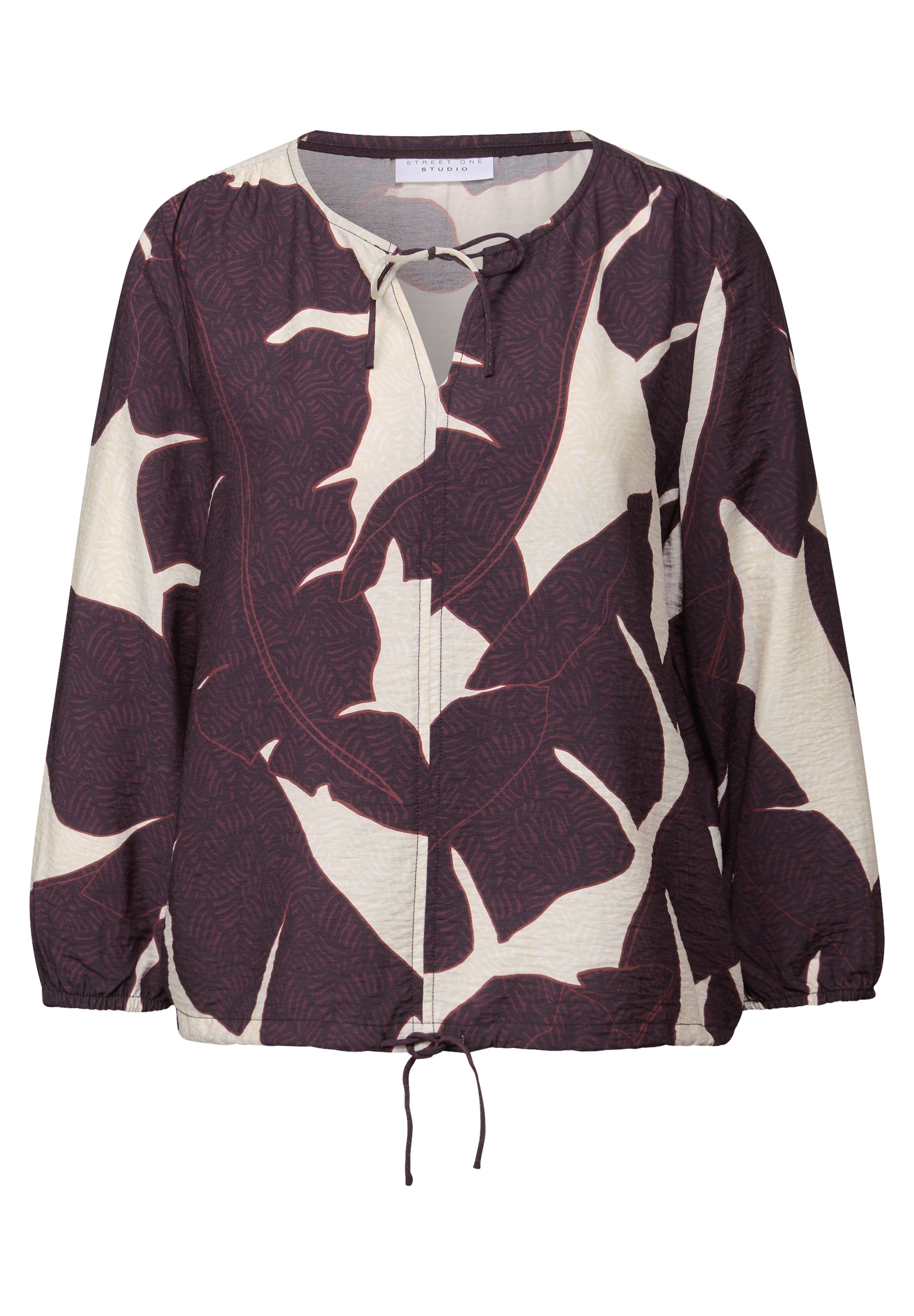 STREET ONE STUDIO Shirtbluse, mit Tunnelzug am Saum