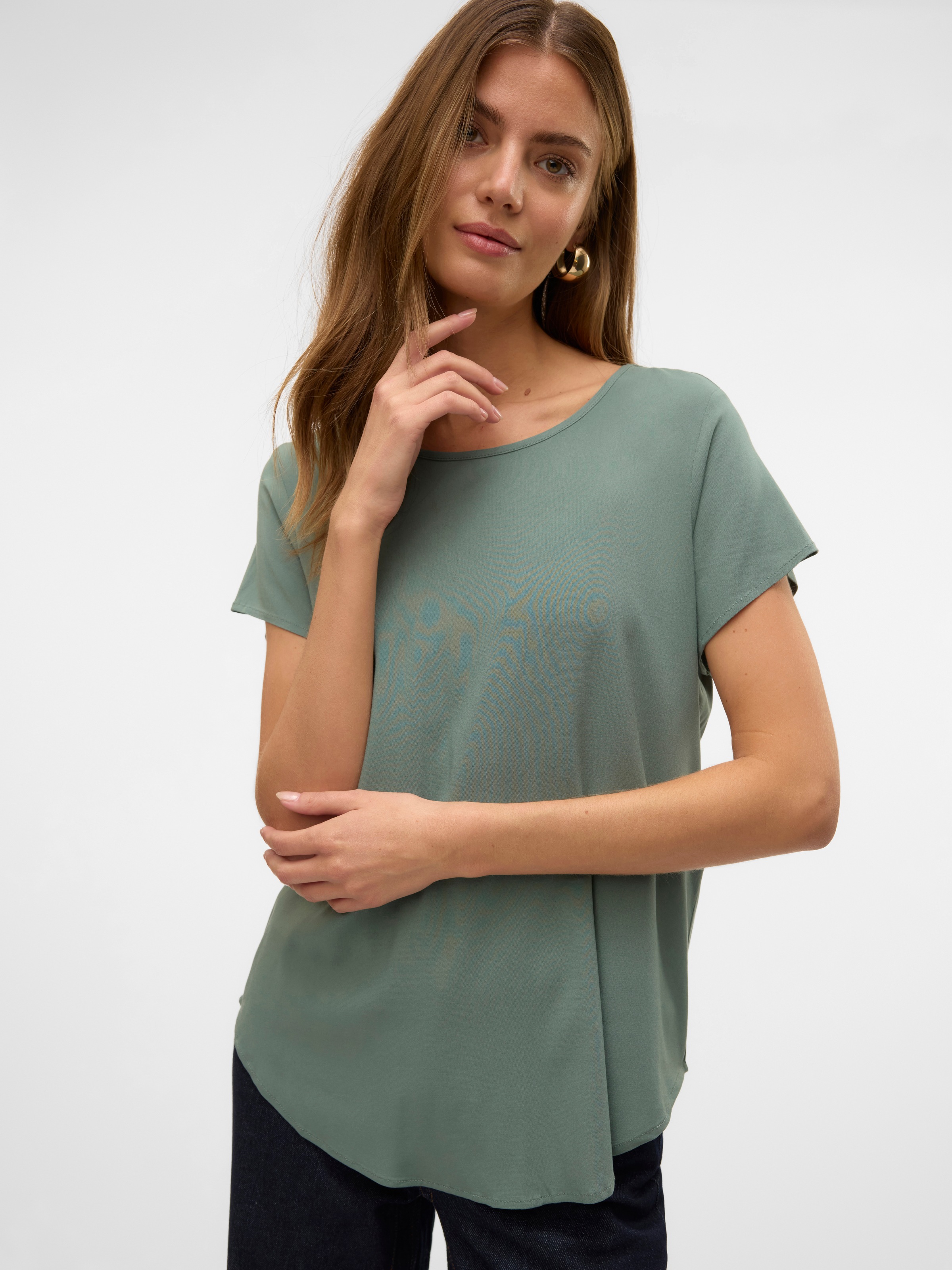 Vero Moda Blusenshirt "VMBELLA SS TOP WVN GA NOOS" günstig online kaufen