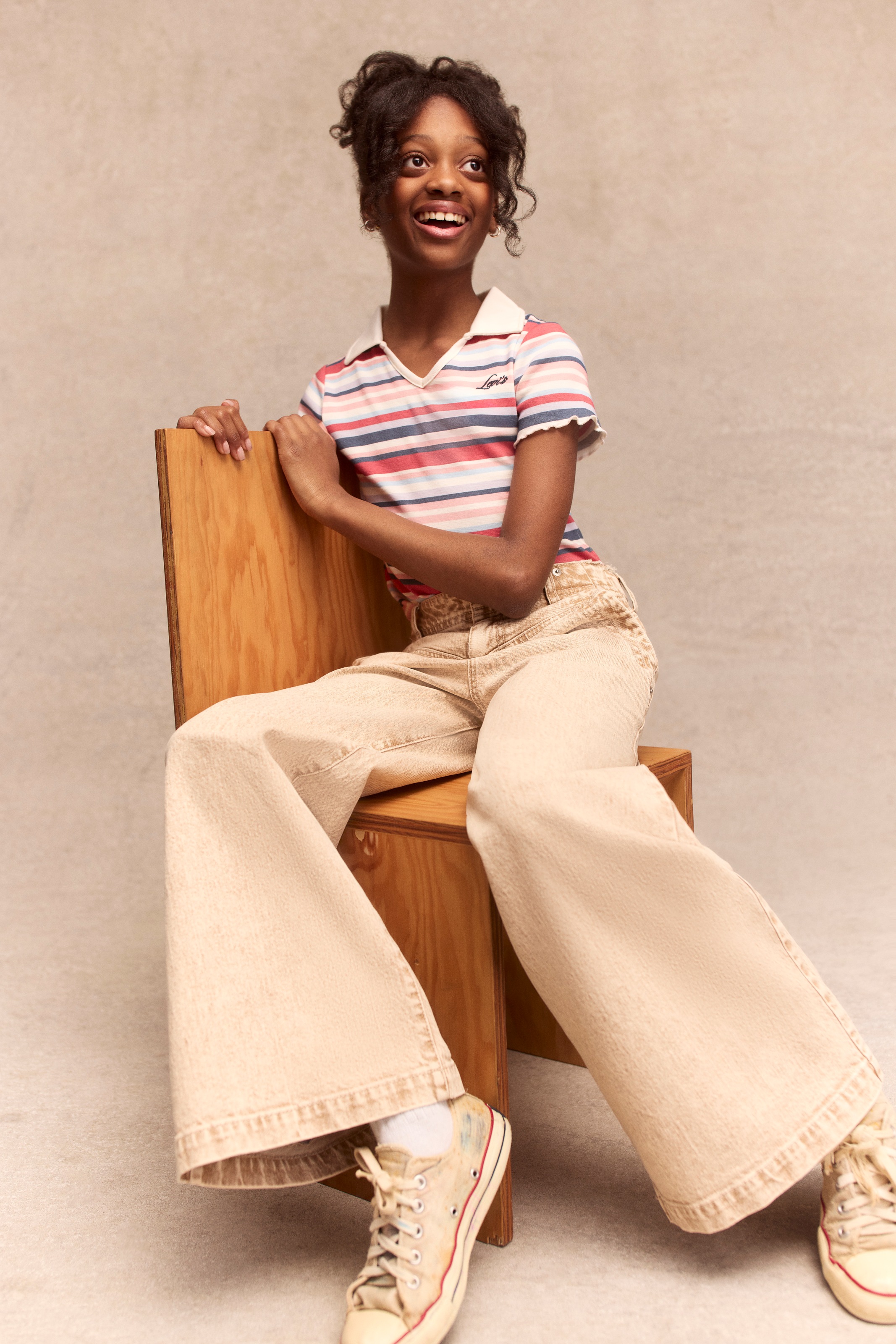 Levi's® Kids Poloshirt »LVG POLO SS KNIT TOP« mit gewellten Abschlüssen, im Streifendessin