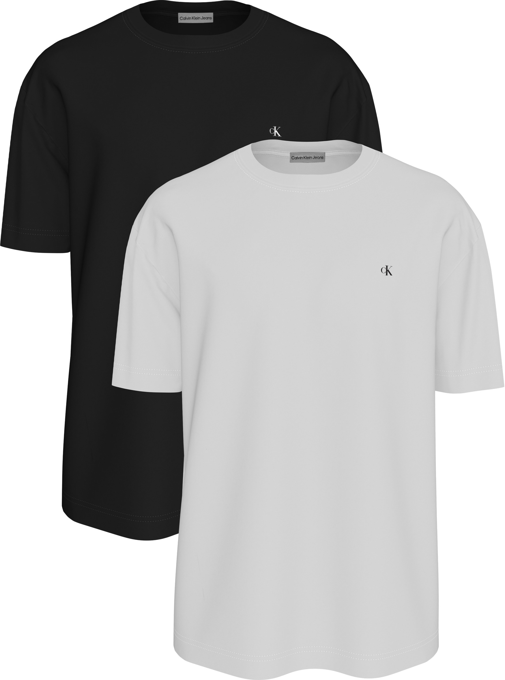 Calvin Klein Jeans T-Shirt "SS CLASSIC MONOGRAM TEE 2PK", 2 Stk. Mit Rundha günstig online kaufen