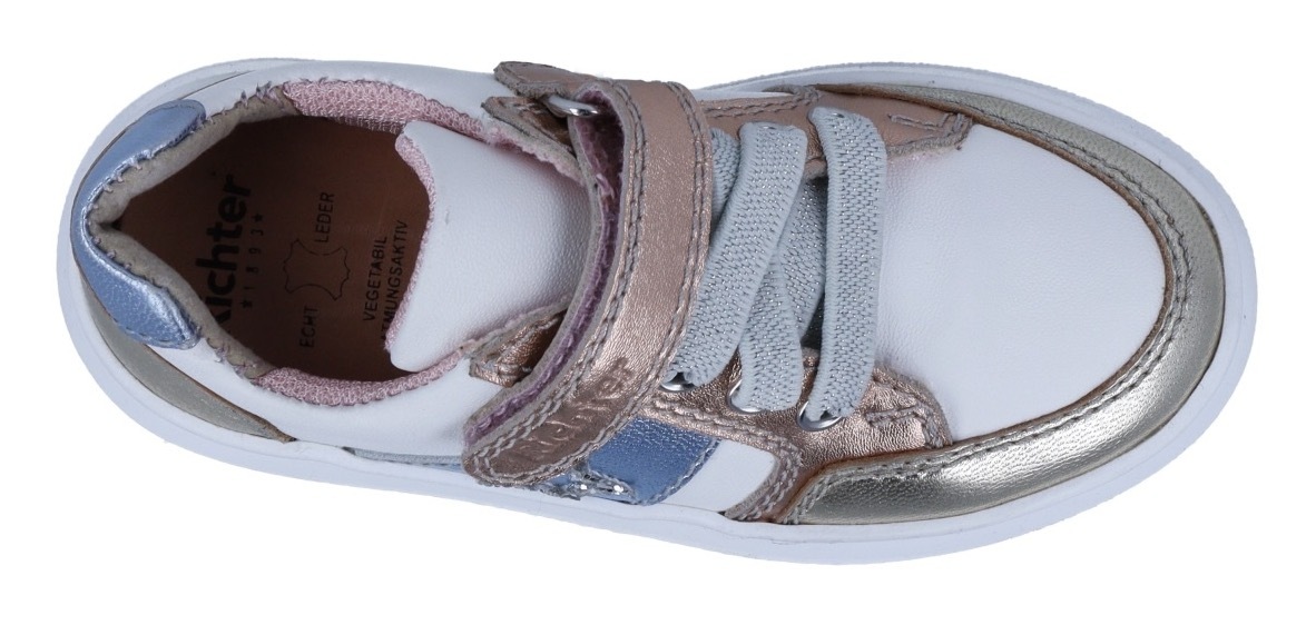Richter Sneaker »Alessa WMS: Mittel«, Freizeitschuh im Metallic-Look, Größenschablone zum Download