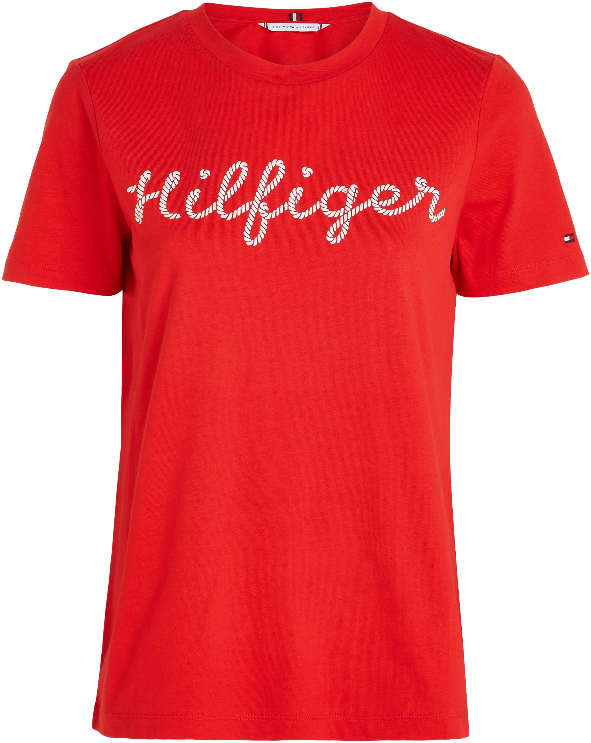 Tommy Hilfiger | mit großem Logoschriftzug bestellen T-Shirt PRINT für ROPE SS«, »REG BAUR Tommy C-NK PUFF Brust Hilfiger der auf
