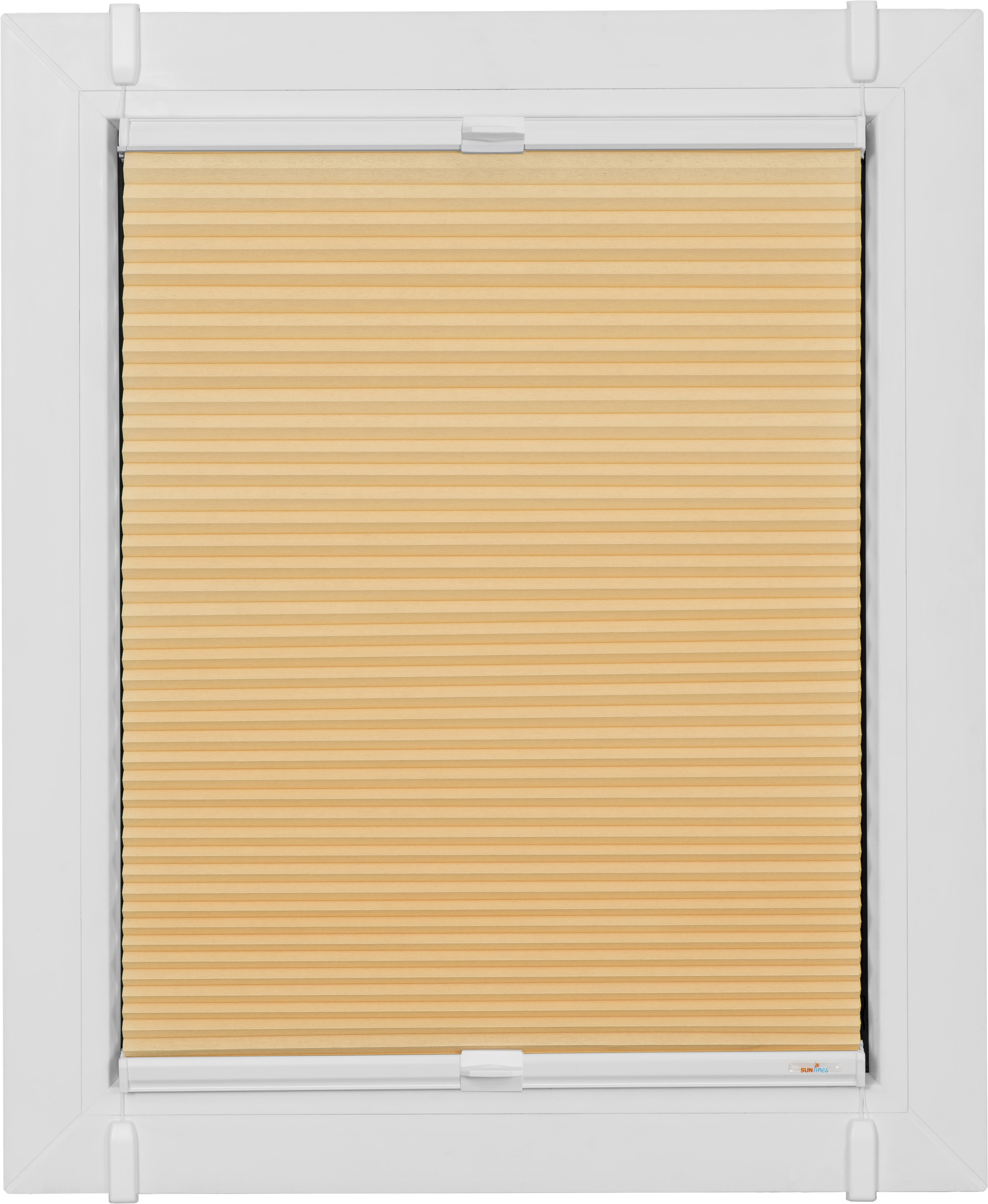 sunlines Wabenplissee "One Size Style Honeycomb TL" blickdicht ohne Bohren verspannt Zubehörfarbe weiß, zum Klemmen