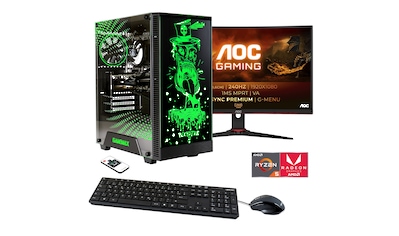 Gaming-PC-Komplettsystem »Rockstar SET02369«, inklusive 27" Curved Monitor AOC C27G2ZE/BK