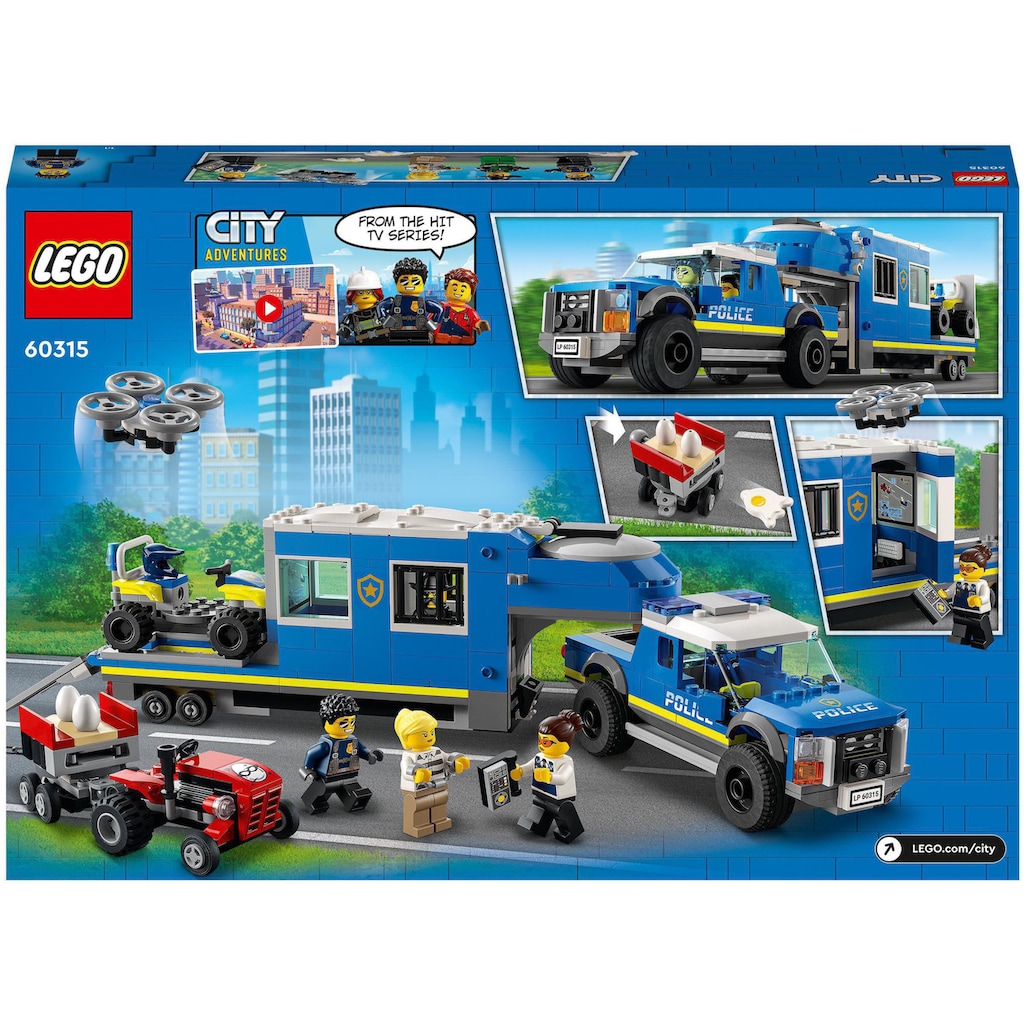 LEGO® Konstruktionsspielsteine »Mobile Polizei-Einsatzzentrale (60315), LEGO® City«, (436 St.)