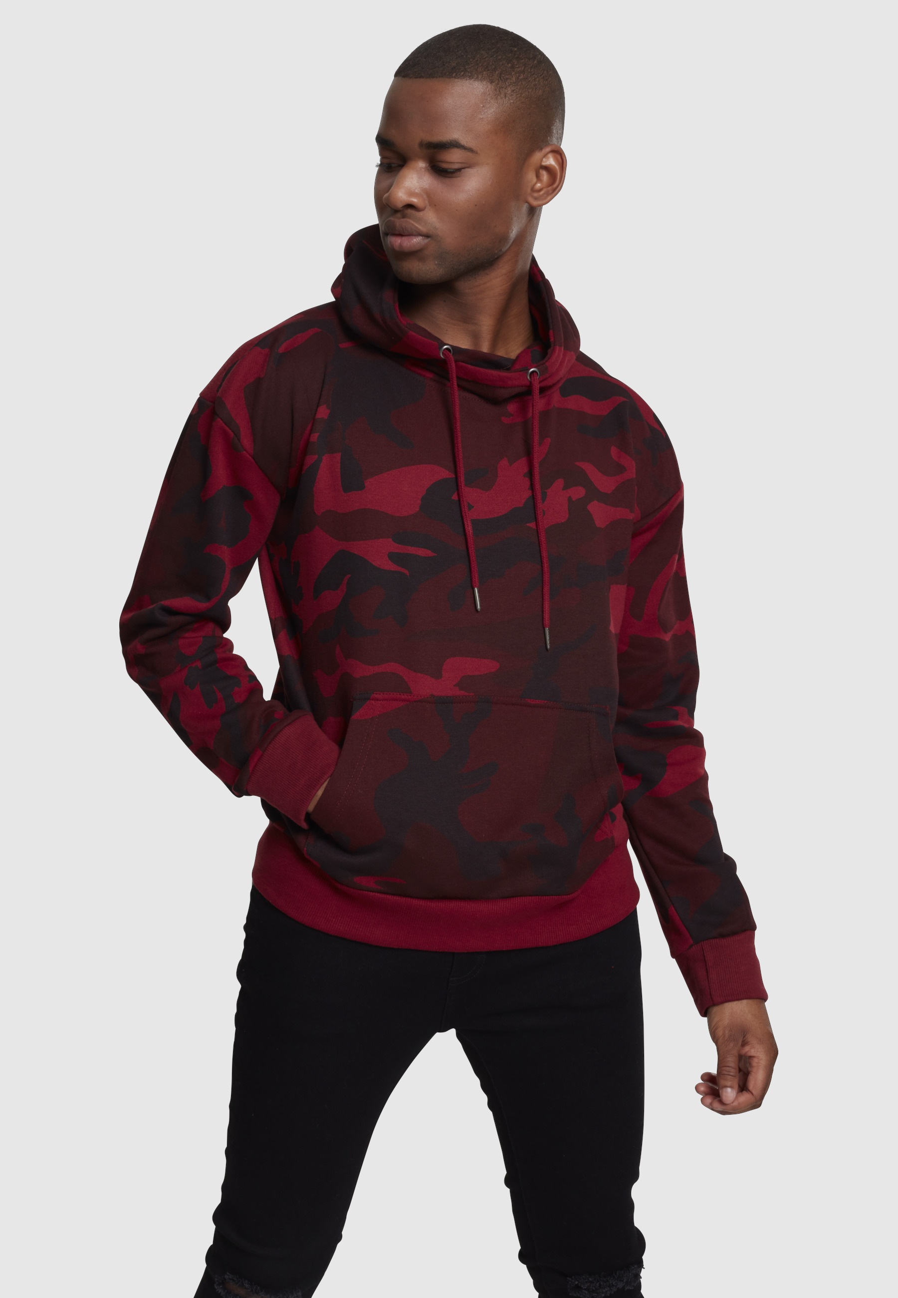 URBAN CLASSICS Rundhalspullover »Urban Classics Herren High Neck Camo Hoody« 1