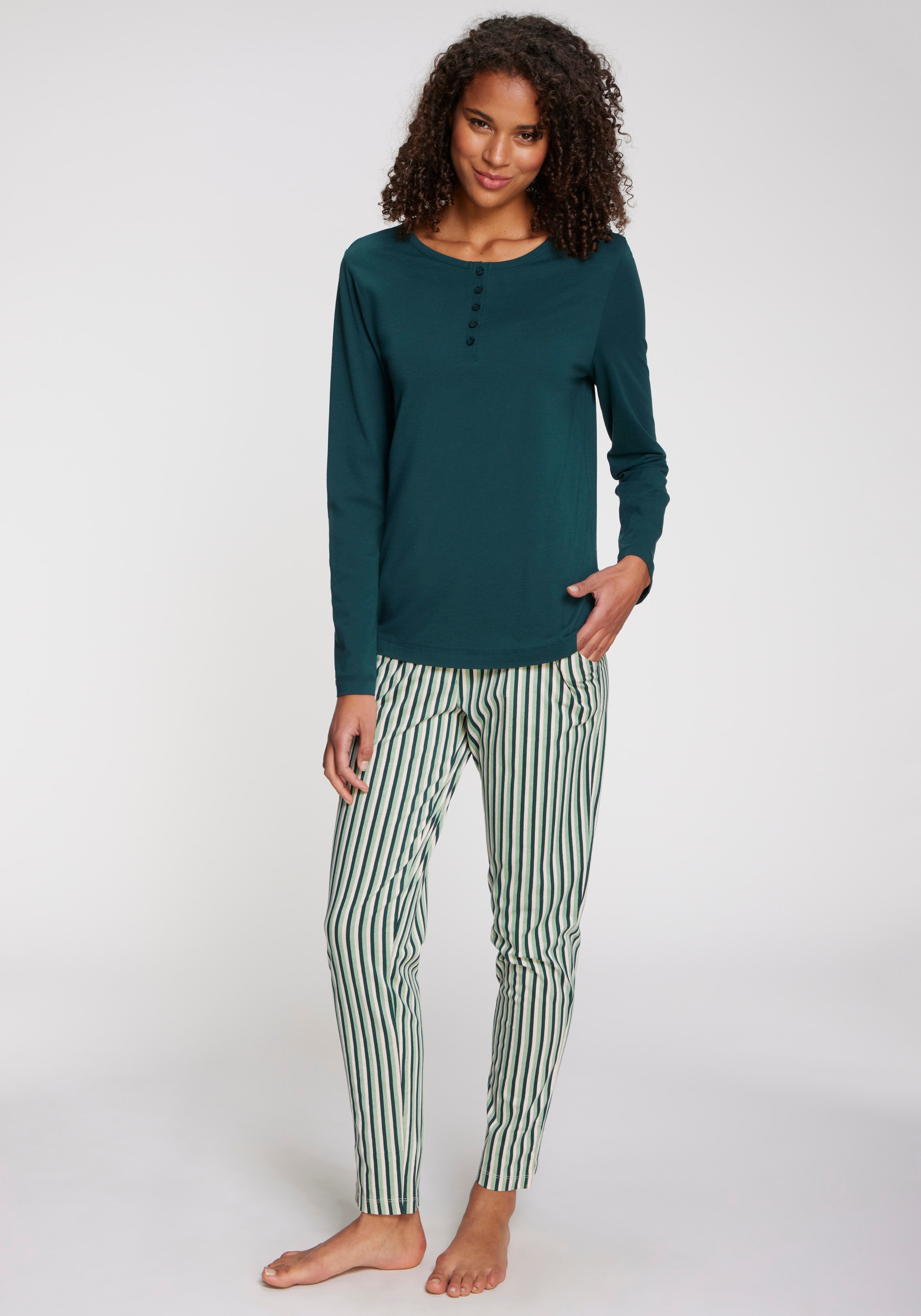 Thumbnail - s.Oliver Pyjamahose Mit schönem Allovermuster