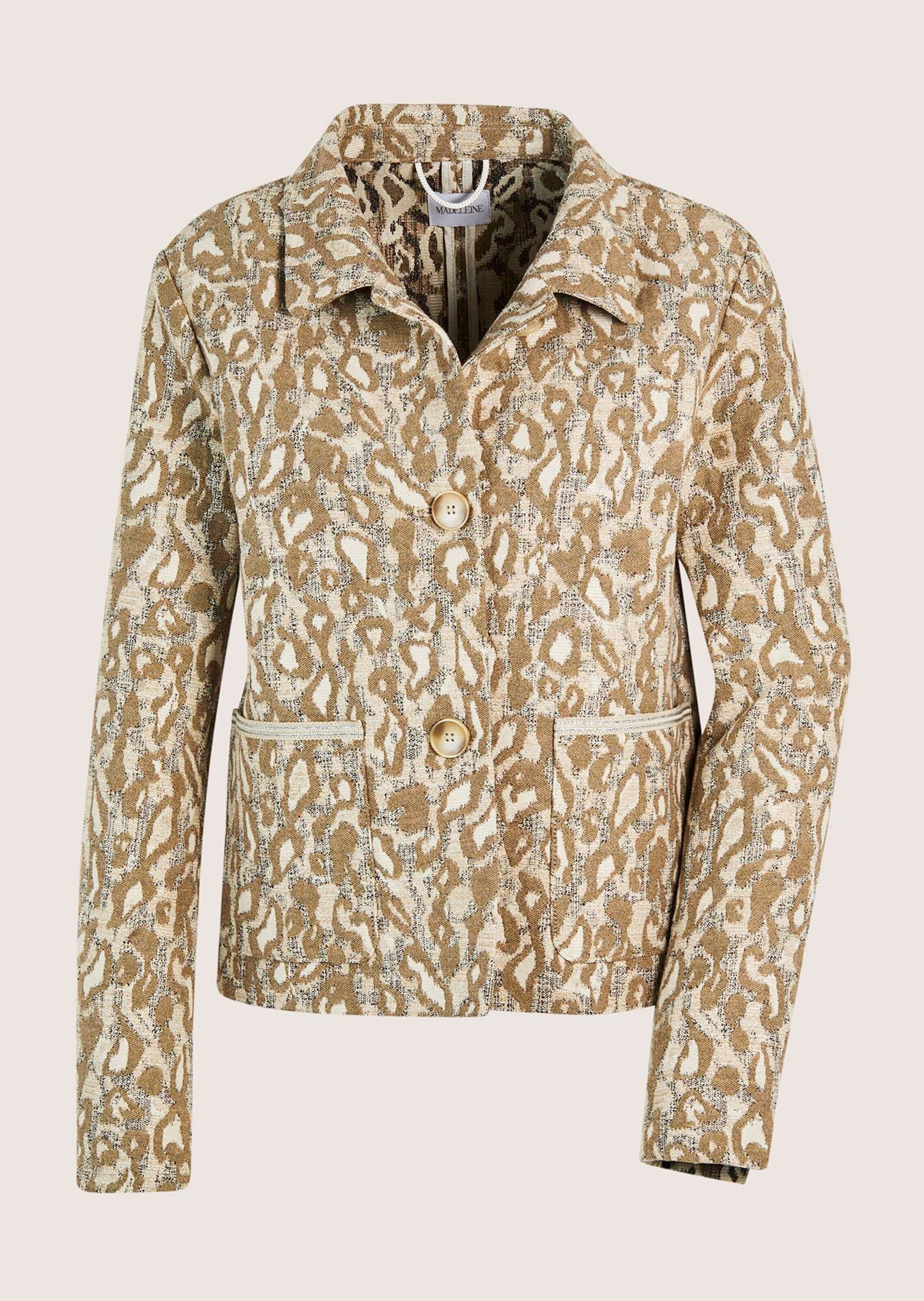 MADELEINE "Jacquardblazer Moderner Kurzblazer im Leo-Design" Jacuard im Leo-Design